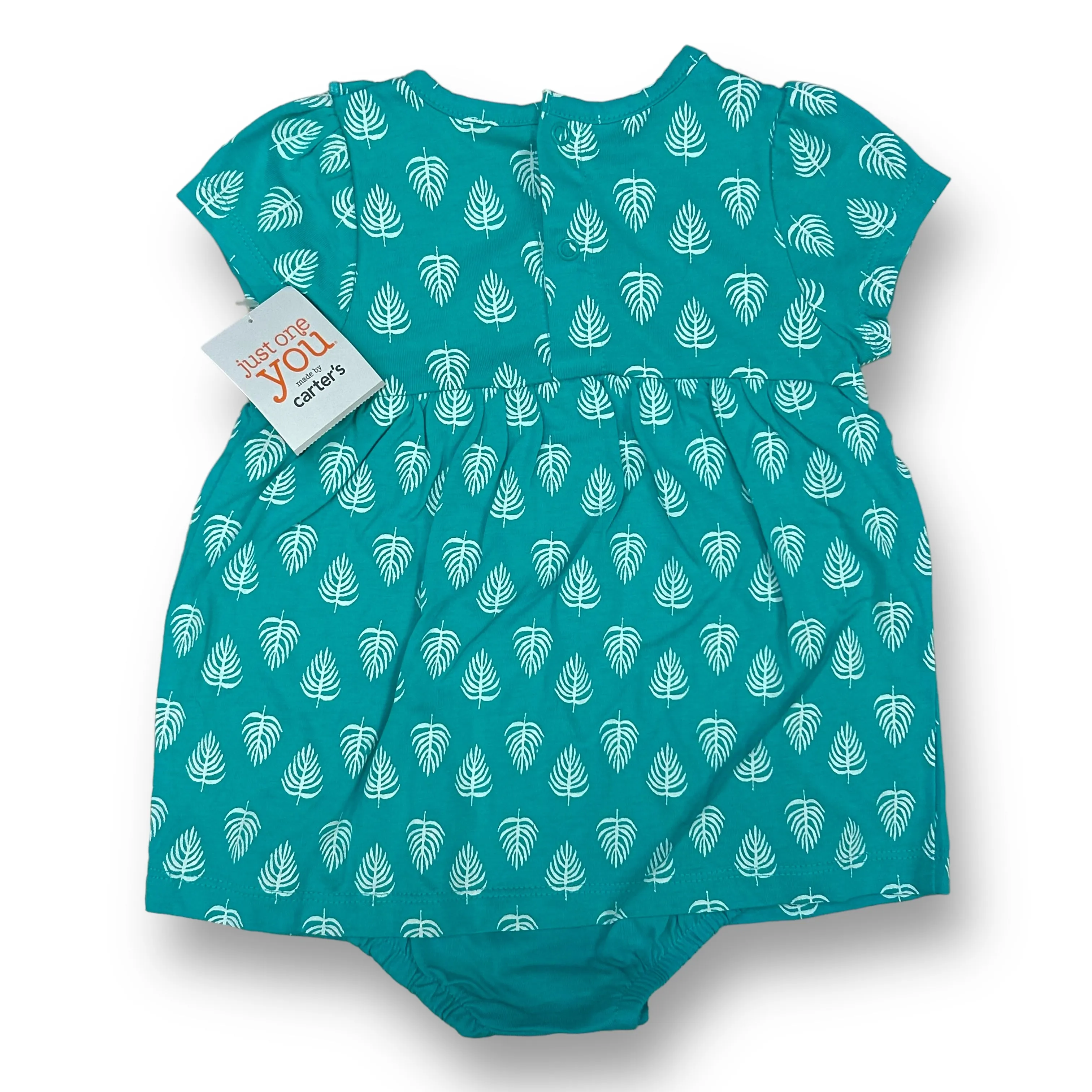 NEW! Toddler Girls Size 18 Months Short Sleeve Snap Bottom Dress