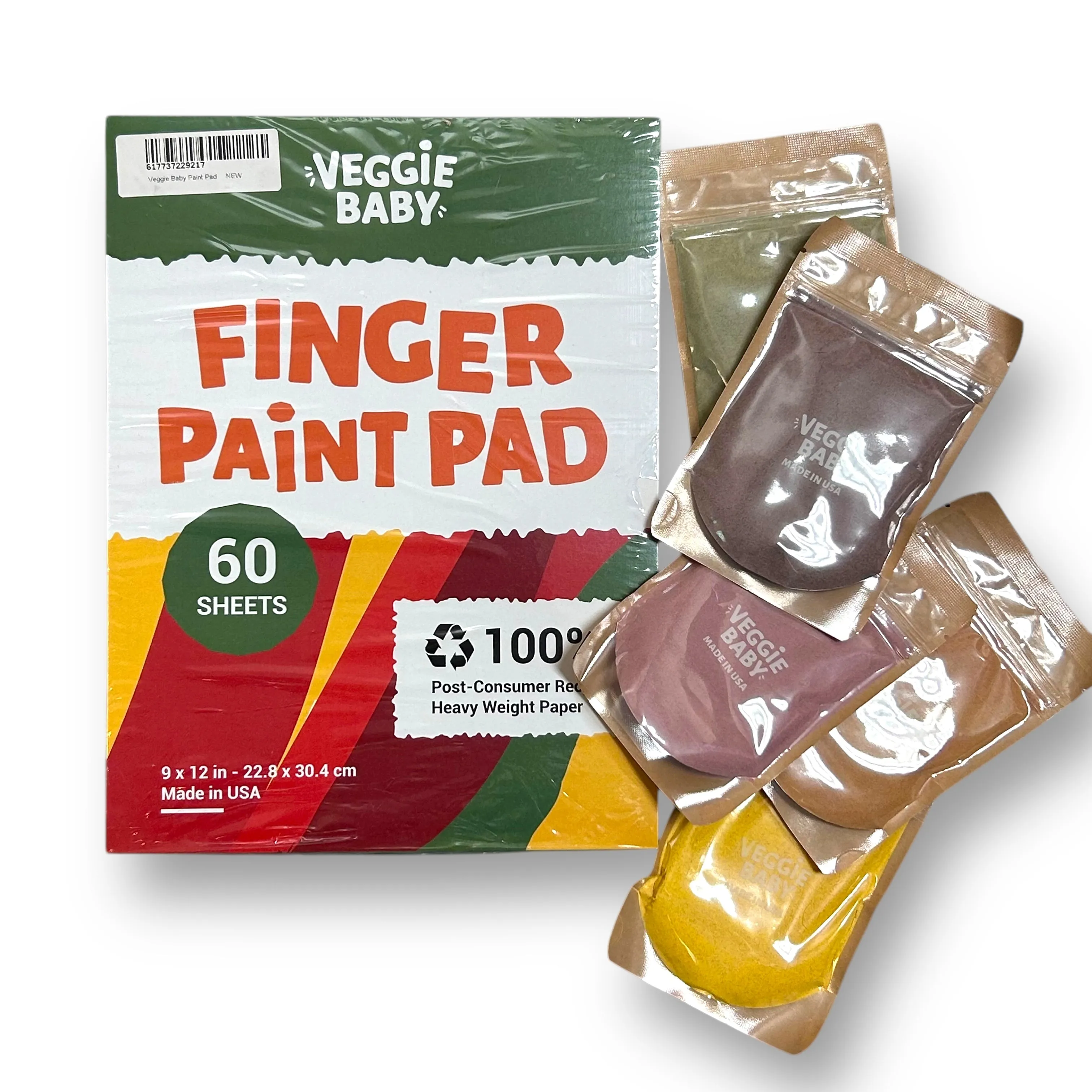 NEW! Veggie Baby Organic Finger Paints and Art Paper Pad Combo Set