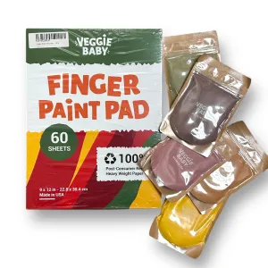 NEW! Veggie Baby Organic Finger Paints and Art Paper Pad Combo Set