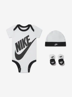 Nike Baby Boys Futura Logo Box Bodysuit Set in White