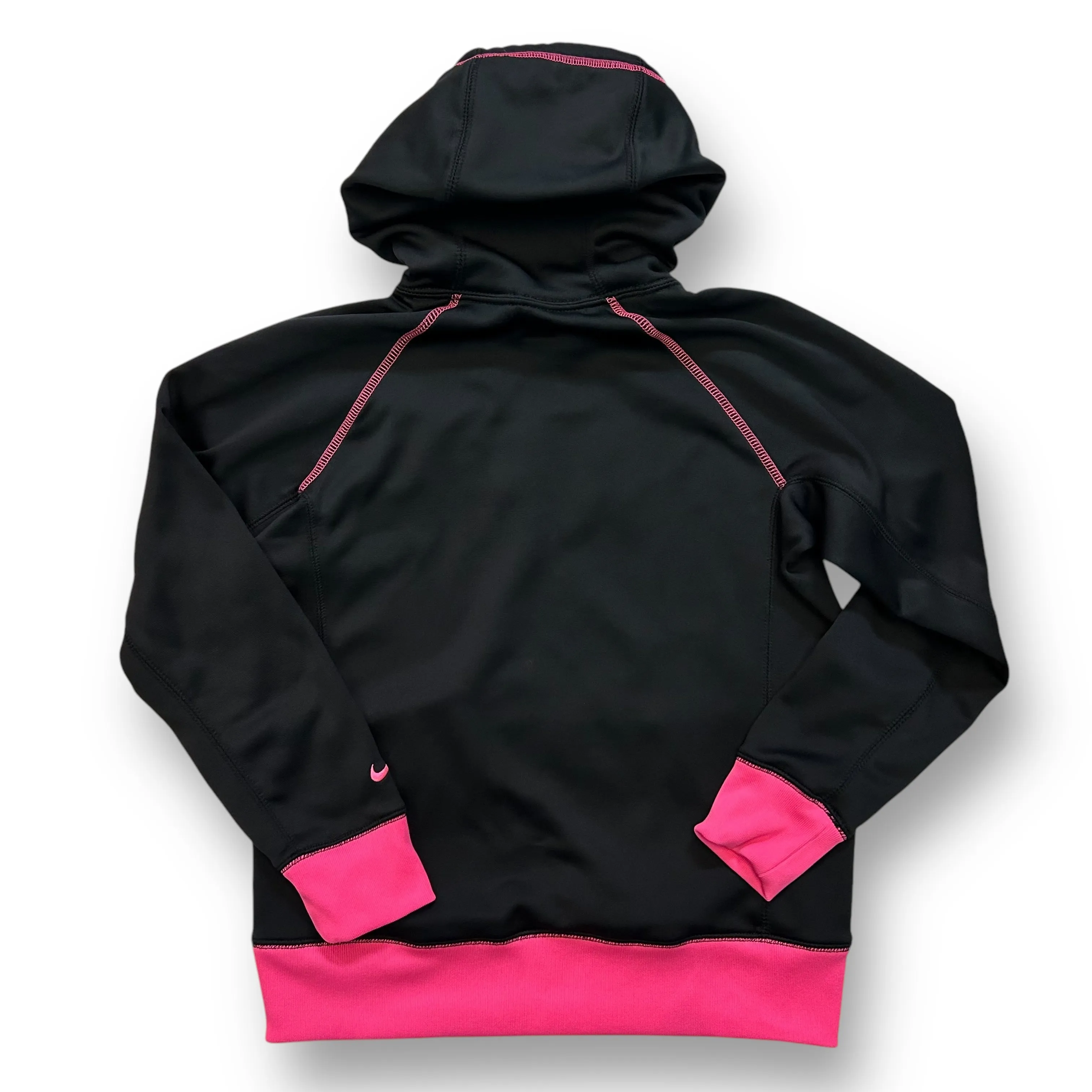 Nike Therma-Fit Youth Girl Size 14/16 Black & Pink Athletic Hoodie