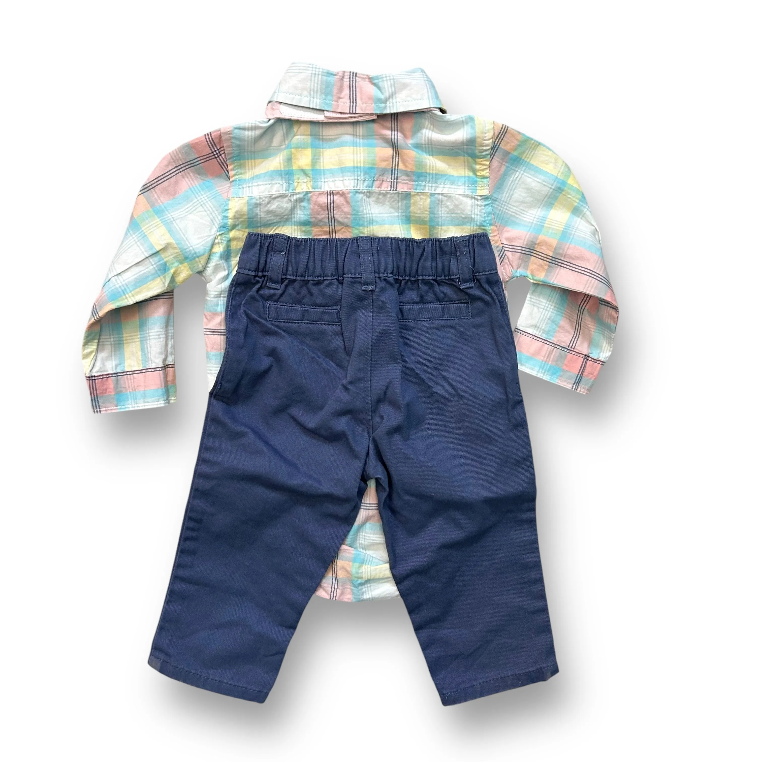 NWOT Boys Carter's Size 9 Months Pastel 3-Pc Outfit with Bowtie