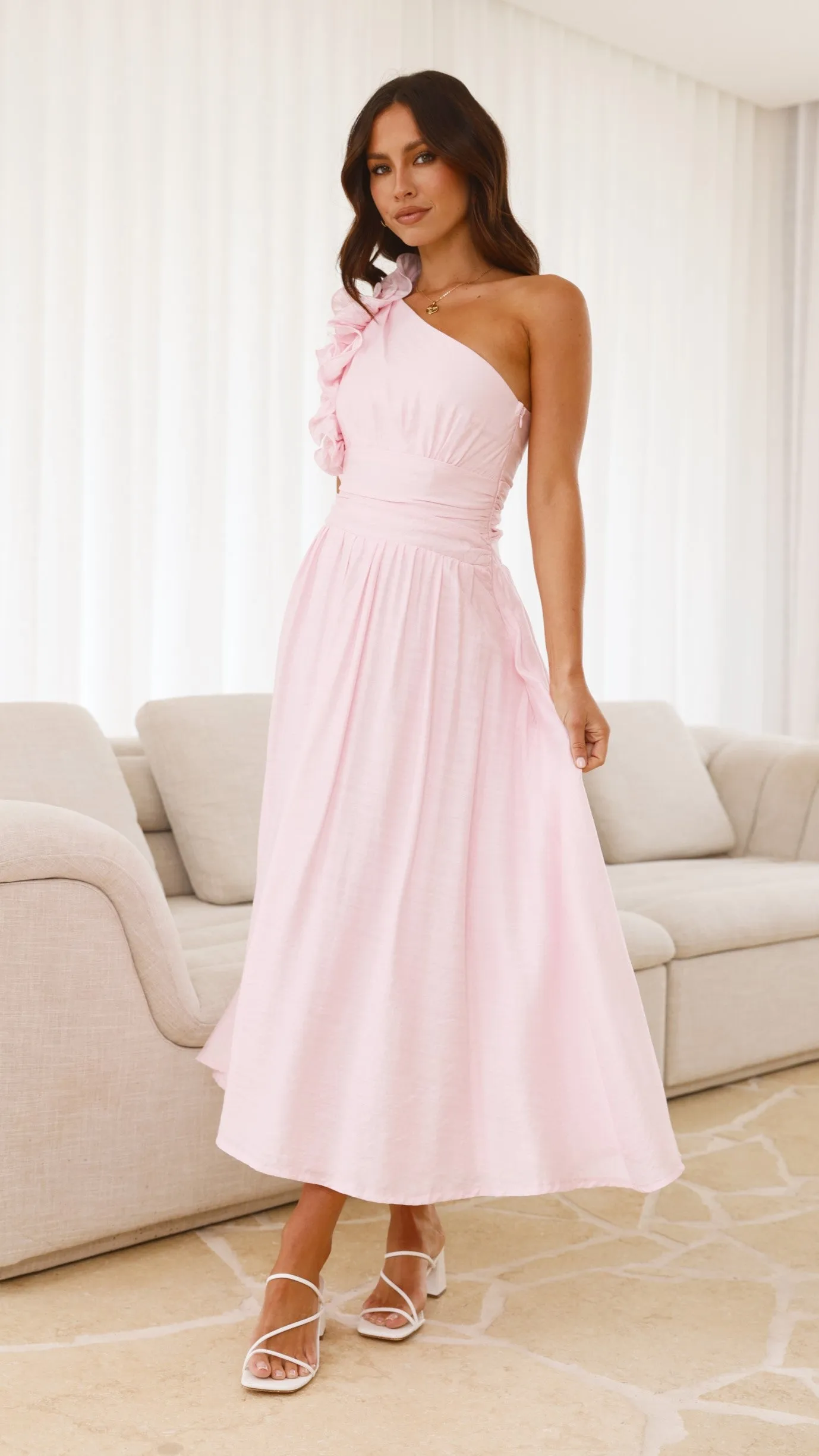Okalani Midi Dress - Pink Billy J