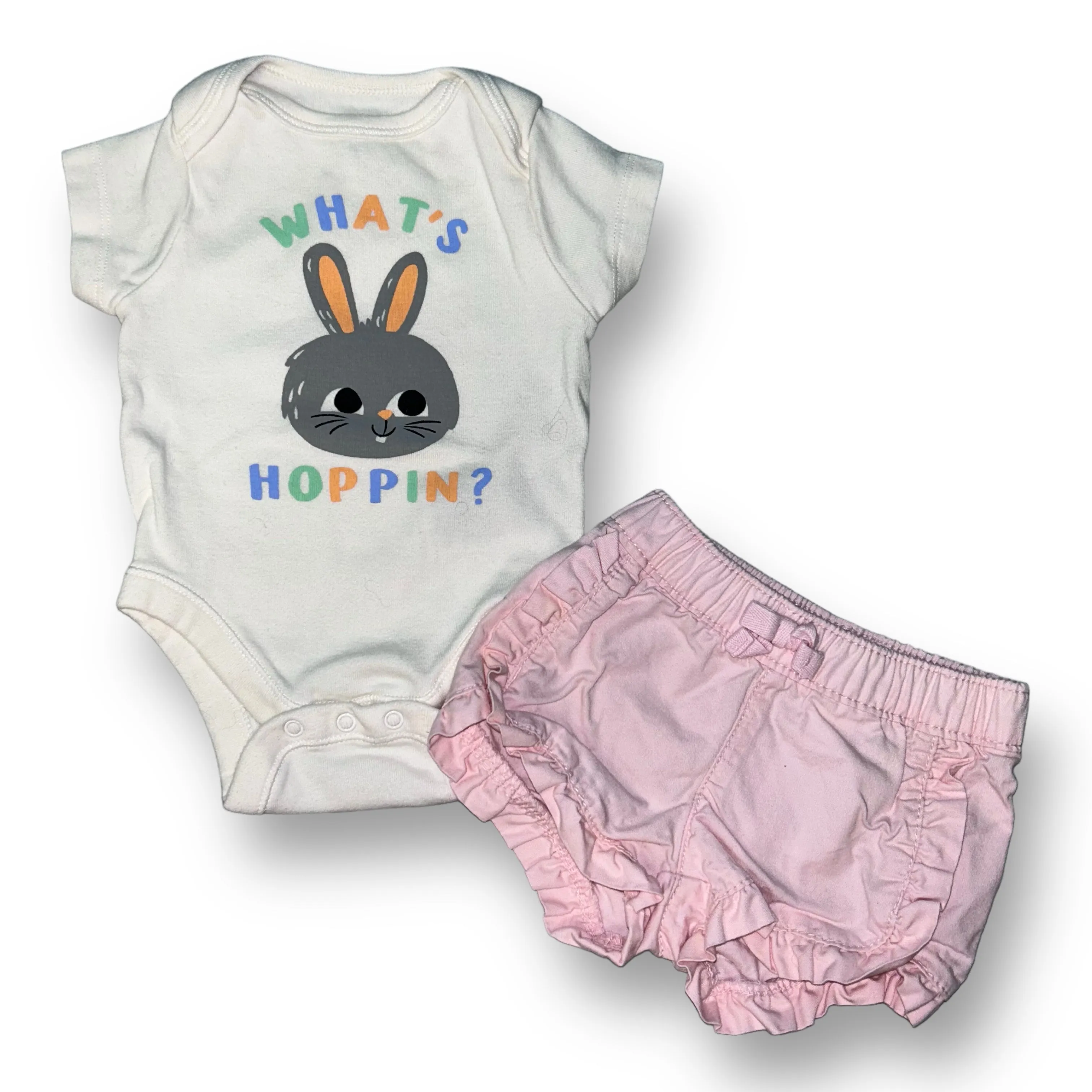 Old Navy Baby Girl Easter Outfit Size 0-3 Months Shorts and Romper Set