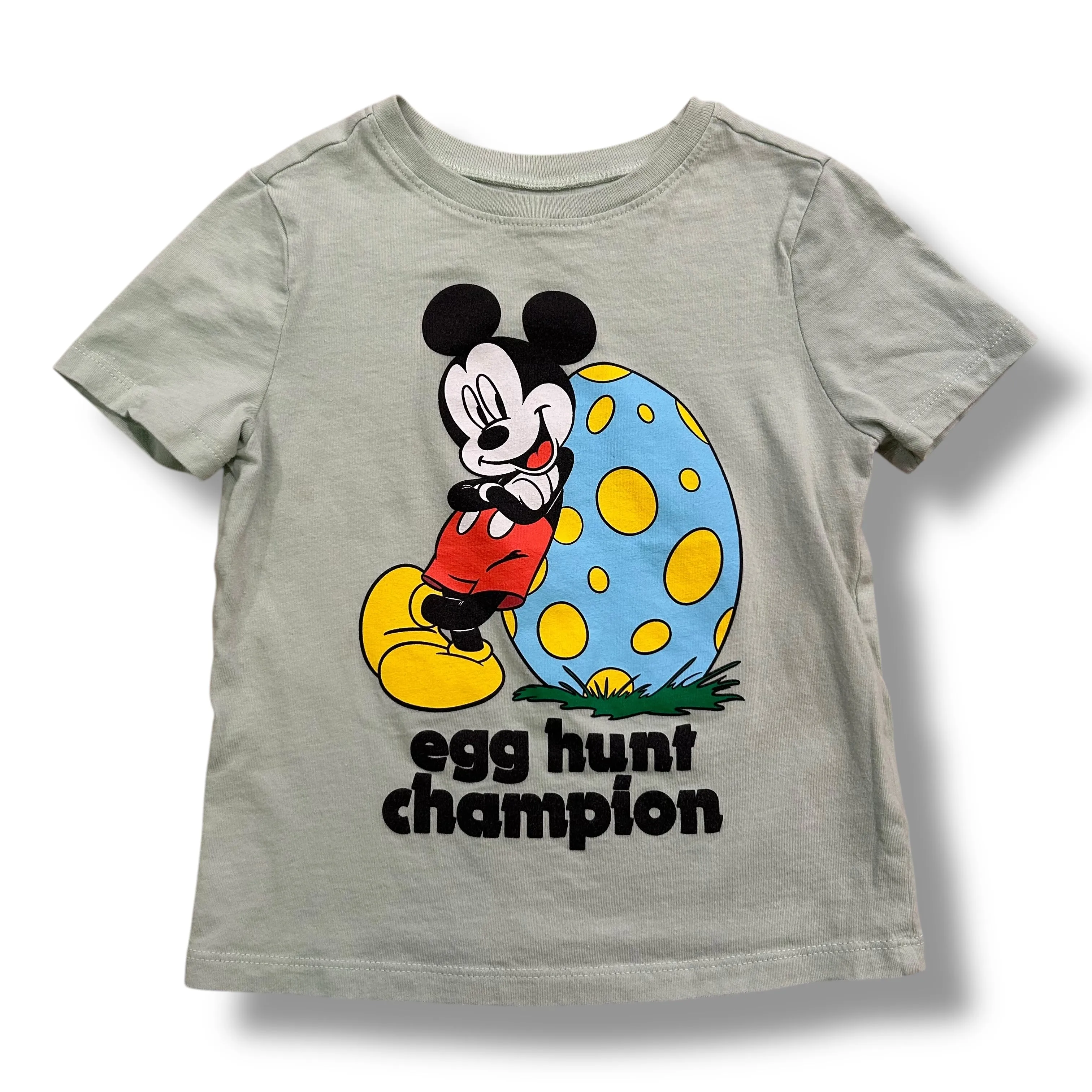 Old Navy Boys Size 4T Easter Shirt Mickey Mouse Egg Hunt Champion
