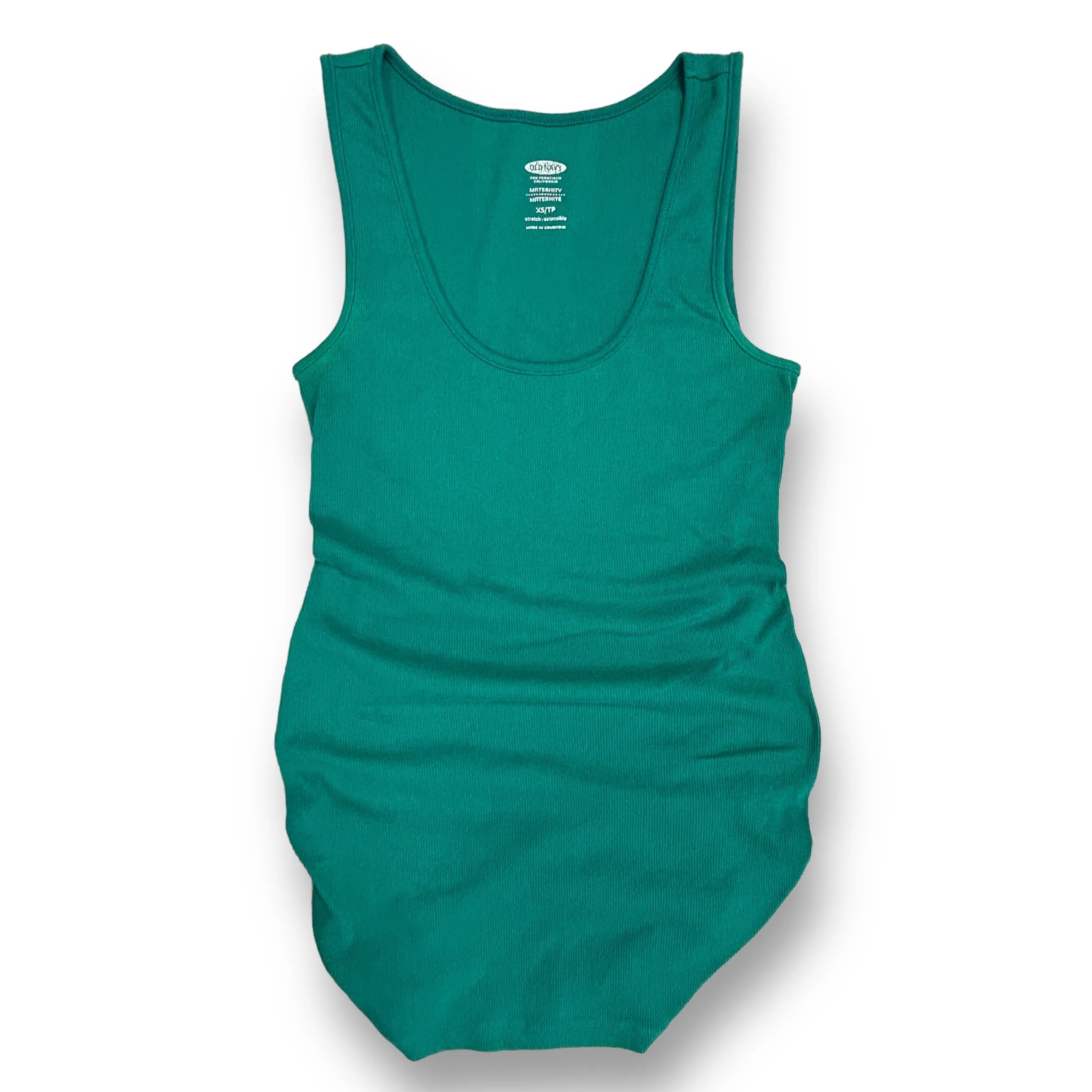 Old Navy Size XS Emerald Green Ribbed Maternity Tank