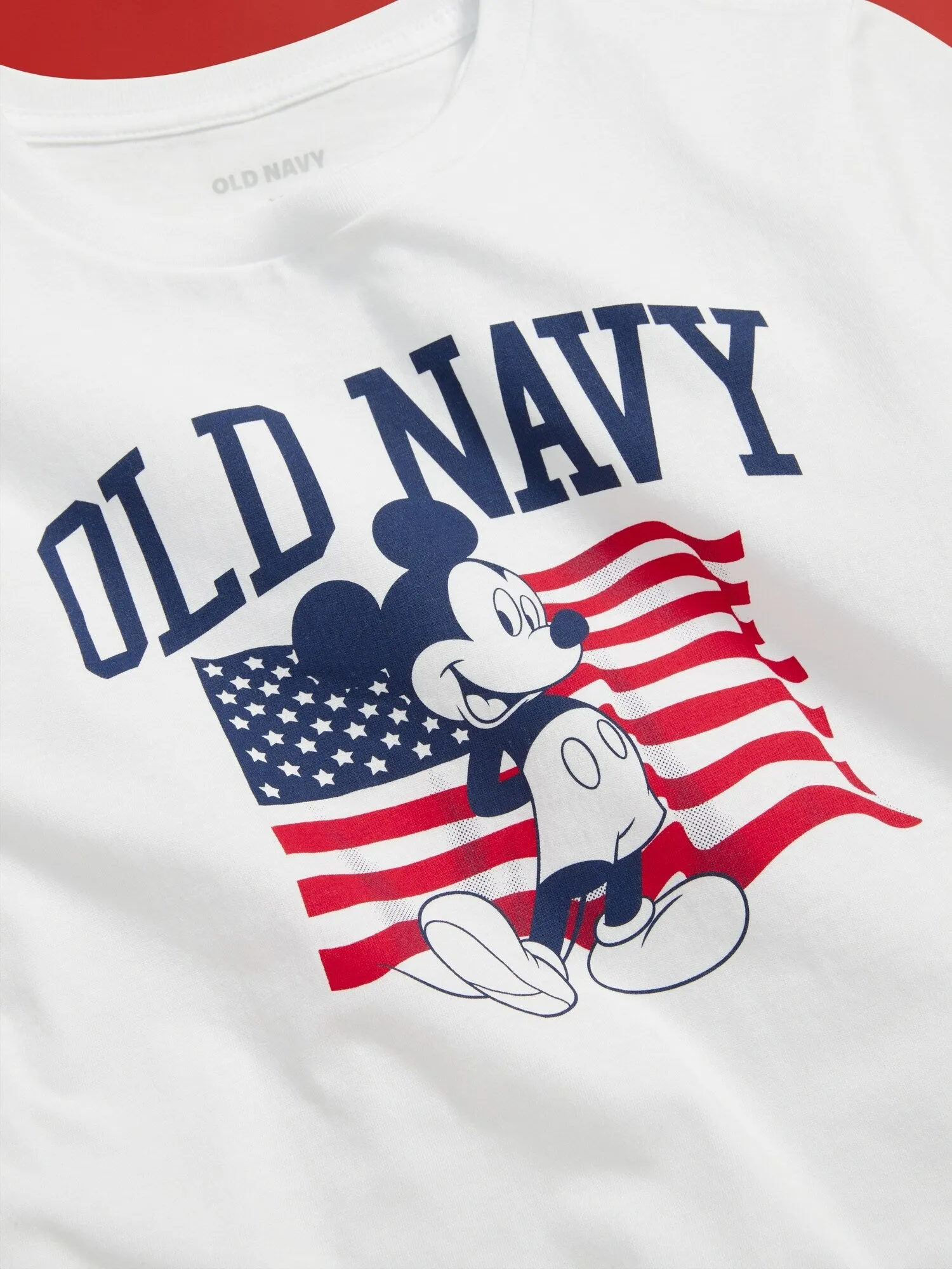 Old Navy x Disney Mickey Mouse Gender-Neutral Flag Logo-Graphic T-Shirt for Kids