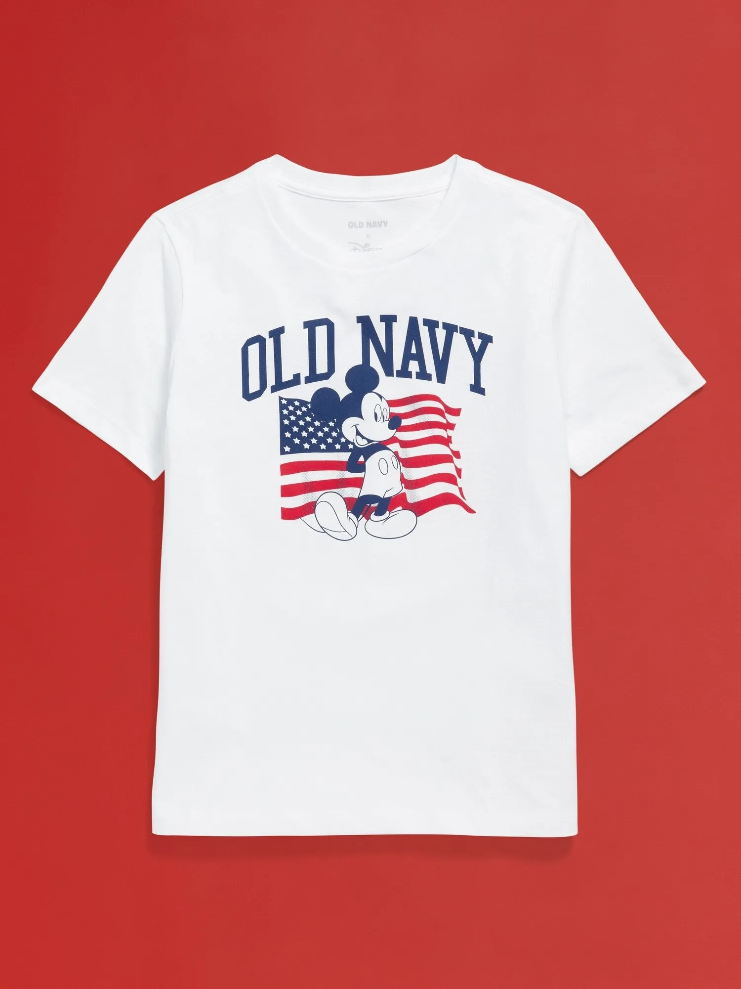 Old Navy x Disney Mickey Mouse Gender-Neutral Flag Logo-Graphic T-Shirt for Kids