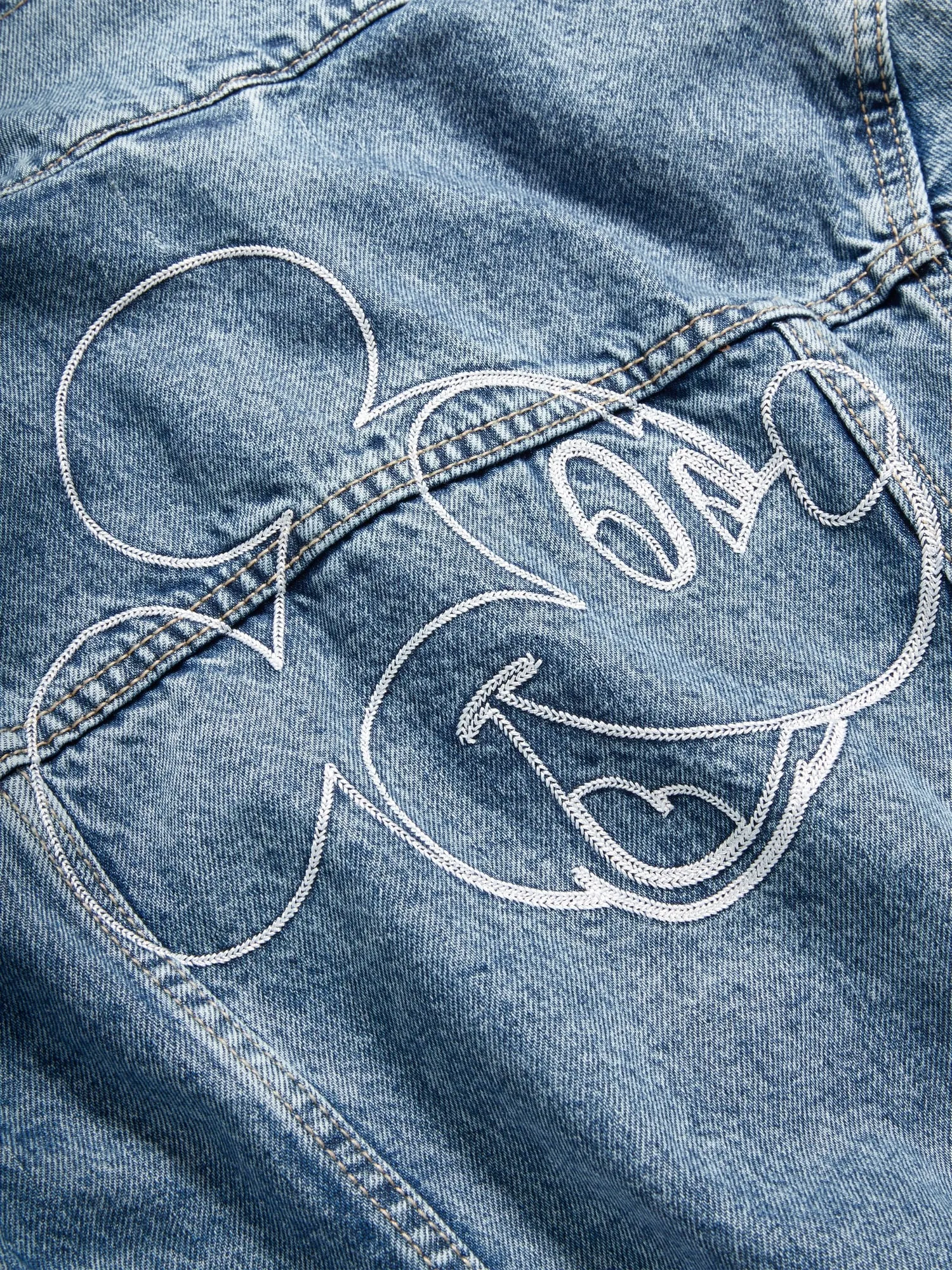 Old Navy x Disney Mickey Mouse Gender-Neutral Logo-Graphic Jean Trucker Jacket for Kids
