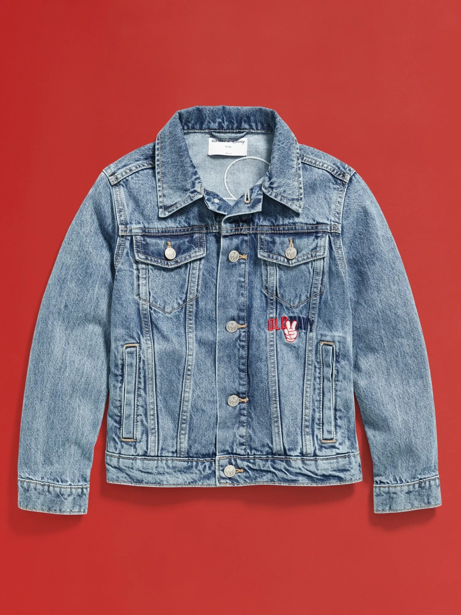 Old Navy x Disney Mickey Mouse Gender-Neutral Logo-Graphic Jean Trucker Jacket for Kids