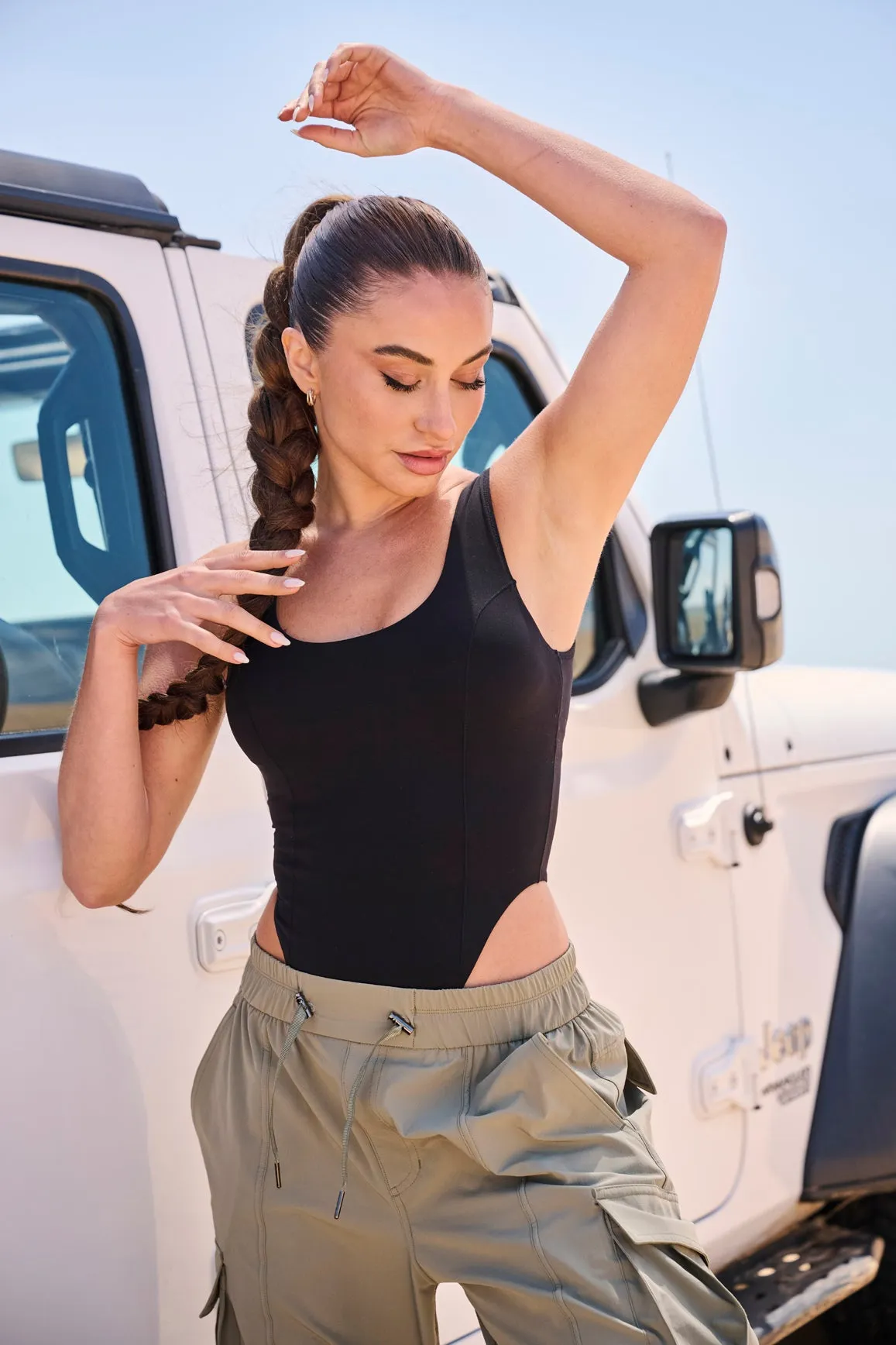 One-Shoulder Sleeveless Bodysuit WISKII
