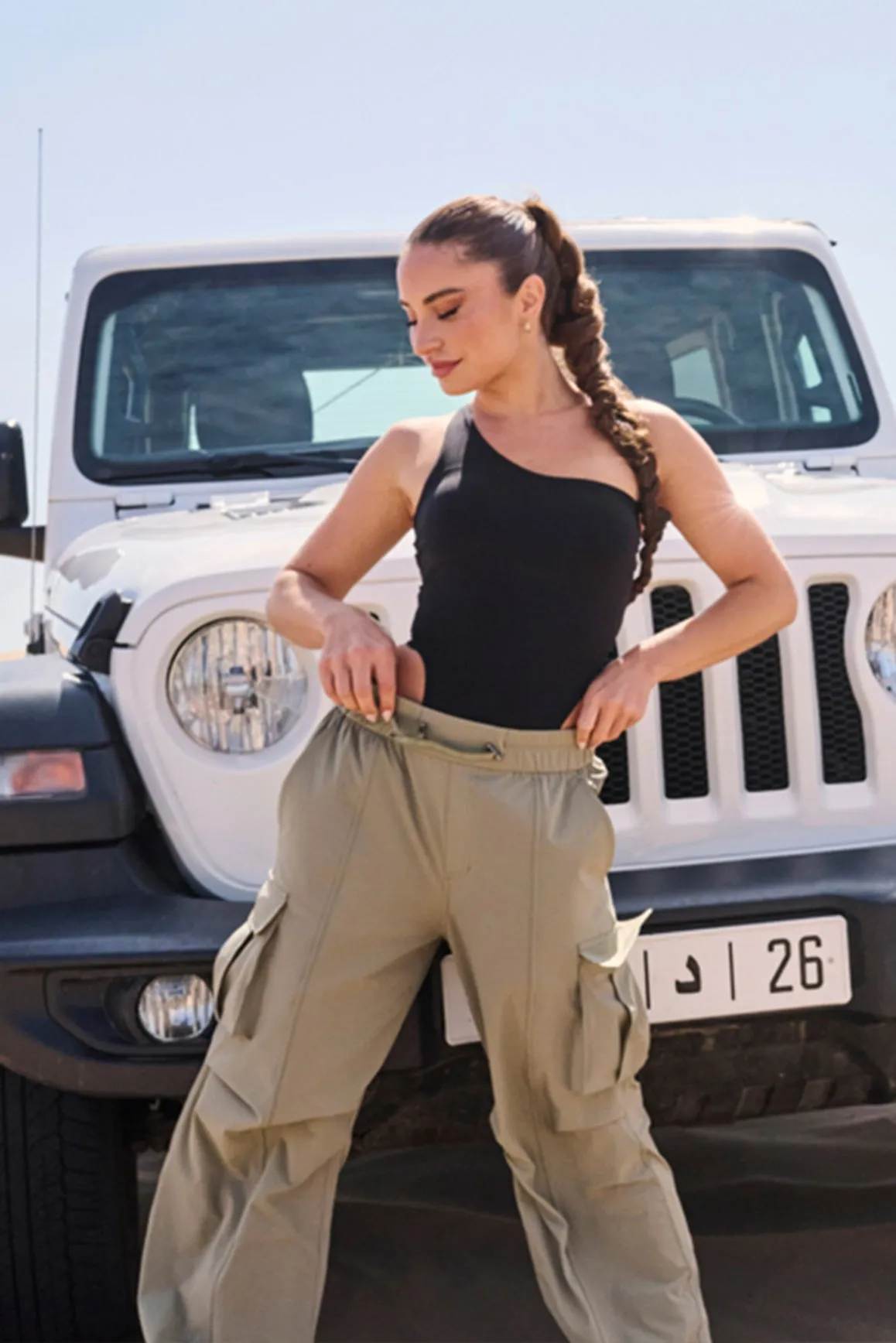 One-Shoulder Sleeveless Bodysuit WISKII