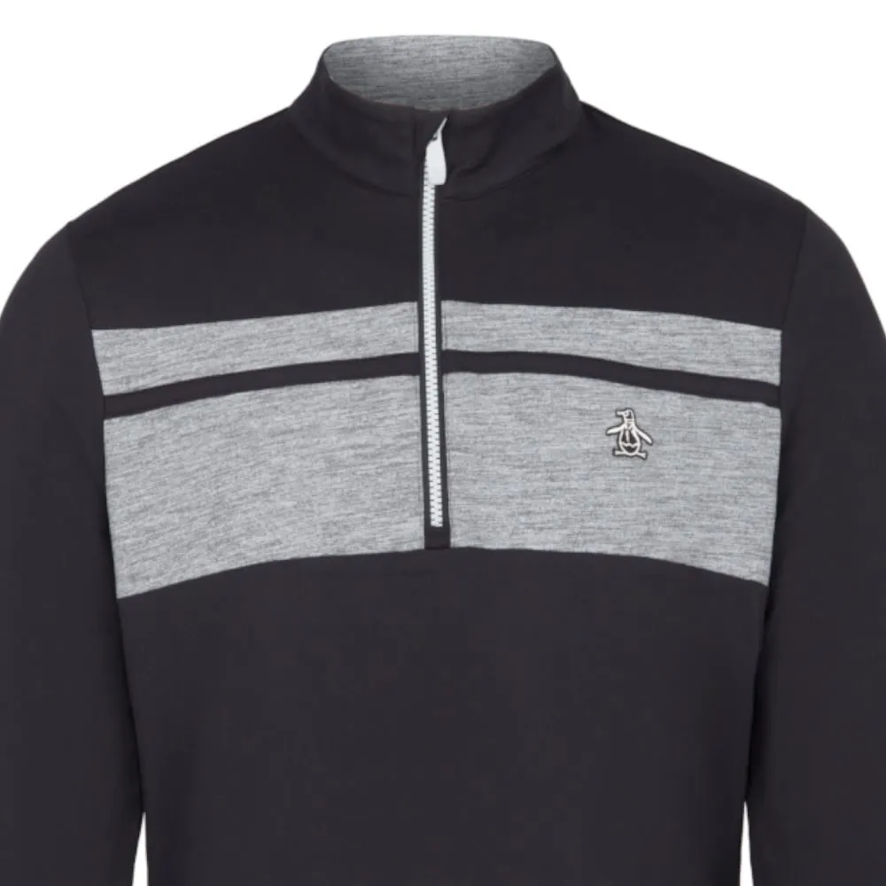 Original Penguin Lightweight 1/4 Zip Pullover - Caviar