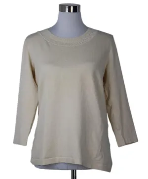 Oscar De La Renta Ivory Silk Sweater sz 8