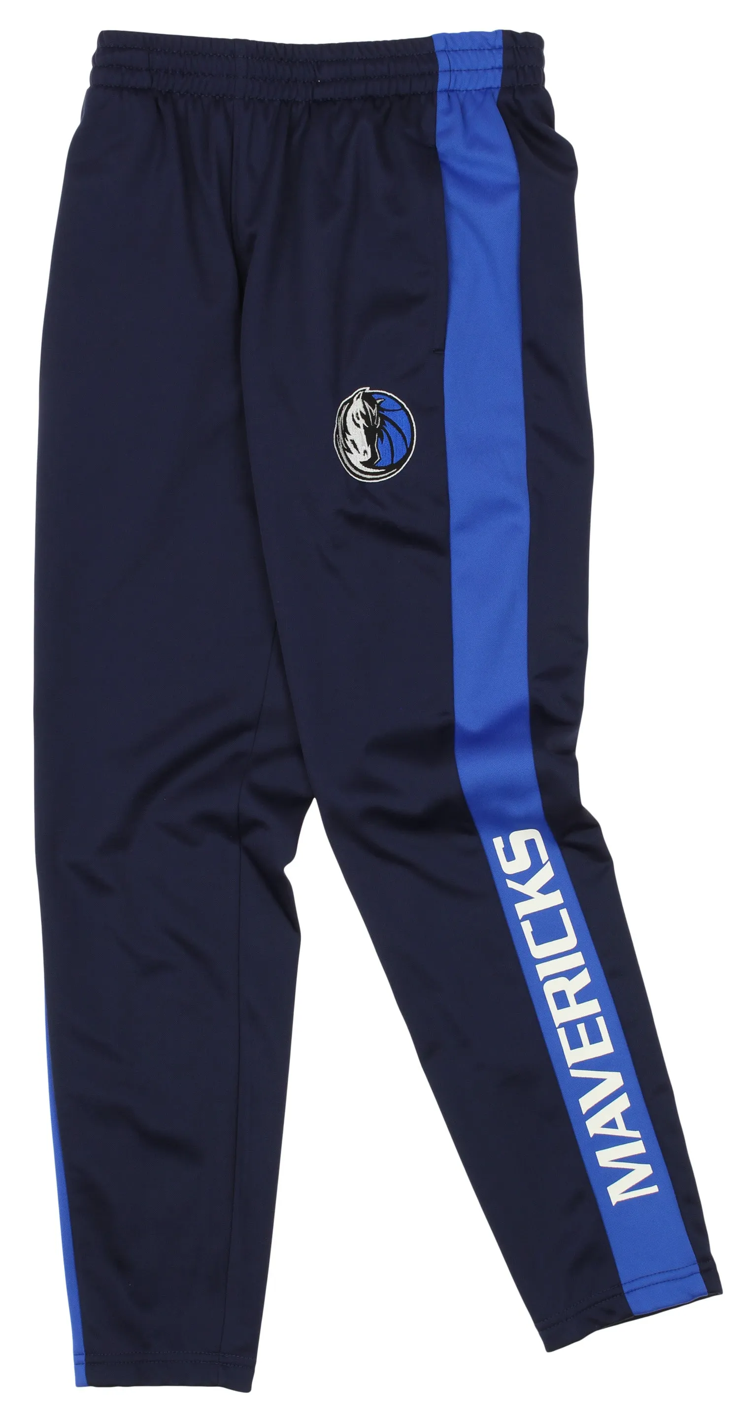OuterStuff NBA Youth Boys Side Stripe Slim Fit Performance Pant, Dallas Mavericks