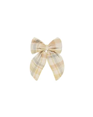 Oversized Bow || Pastel Plaid