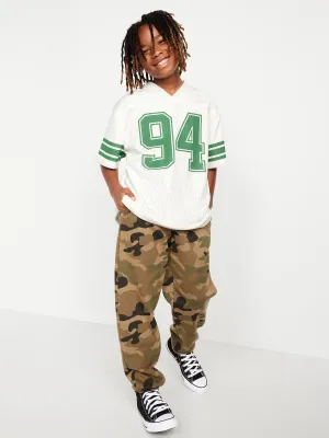 Oversized Boxy Mesh Graphic T-Shirt for Boys