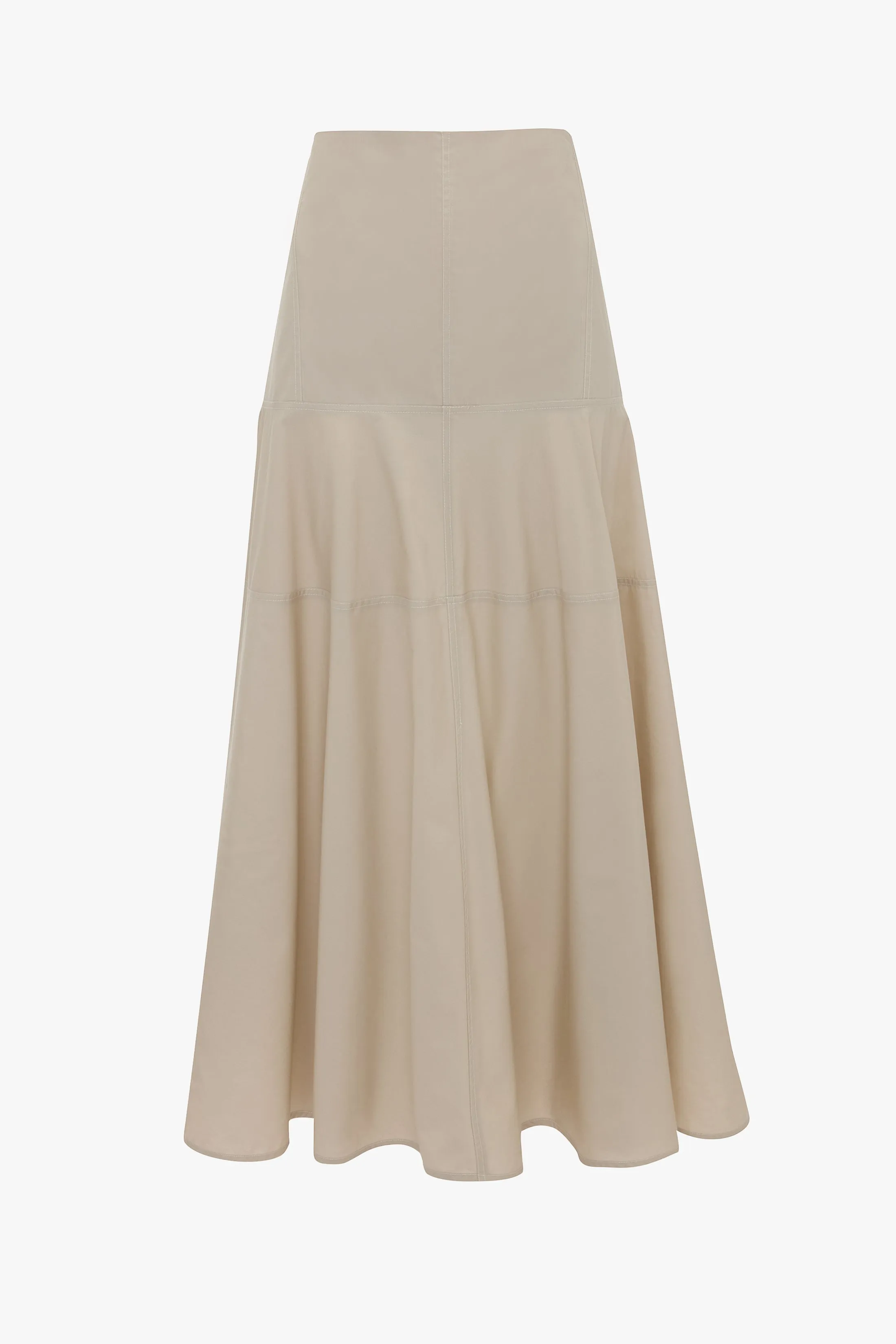 Panelled Maxi Skirt In Pumice Victoria Beckham