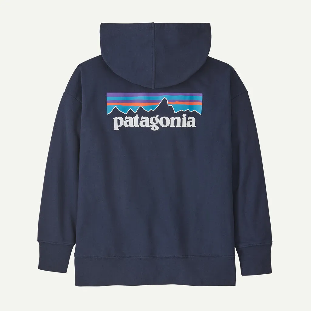Patagonia Kids' Hoody Sweatshirt - P-6 Logo: New Navy