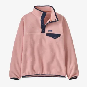 Patagonia Kids' Lightweight Synchilla Snap-T Fleece Pullover - Mallow Pink