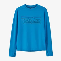 Patagonia Kids' Long-Sleeved Capilene Silkweight UPF T-Shirt - P-6 Outline: Vessel Blue