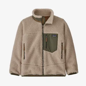 Patagonia Kids' Retro-X Fleece Jacket - Natural w/Coriander Brown