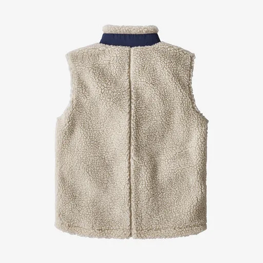 Patagonia Kids' Retro-X Fleece Vest - Natural w/Classic Navy