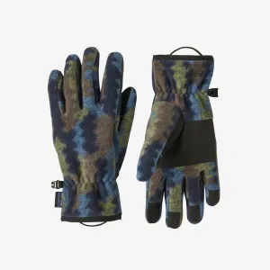 Patagonia Synchilla Fleece Gloves - Climbing Trees Ikat: New Navy
