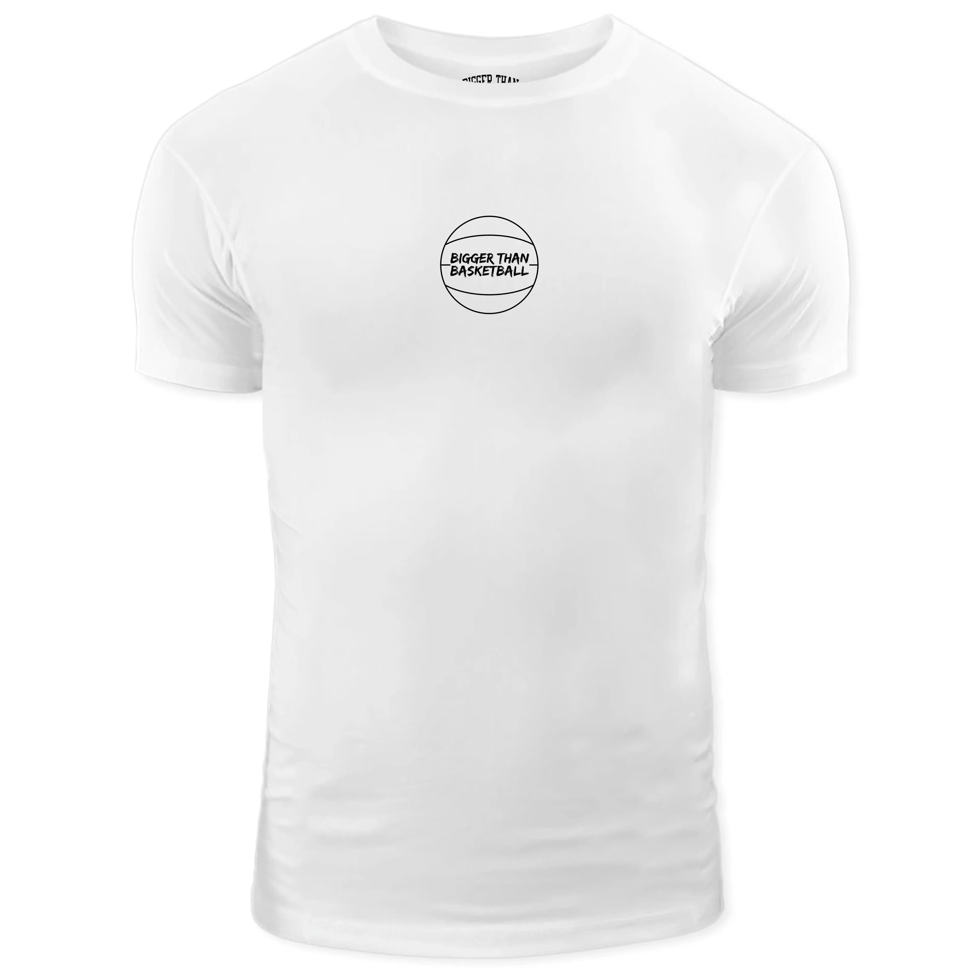 Performance Compression T-Shirt - White Bigger Than Basketball,