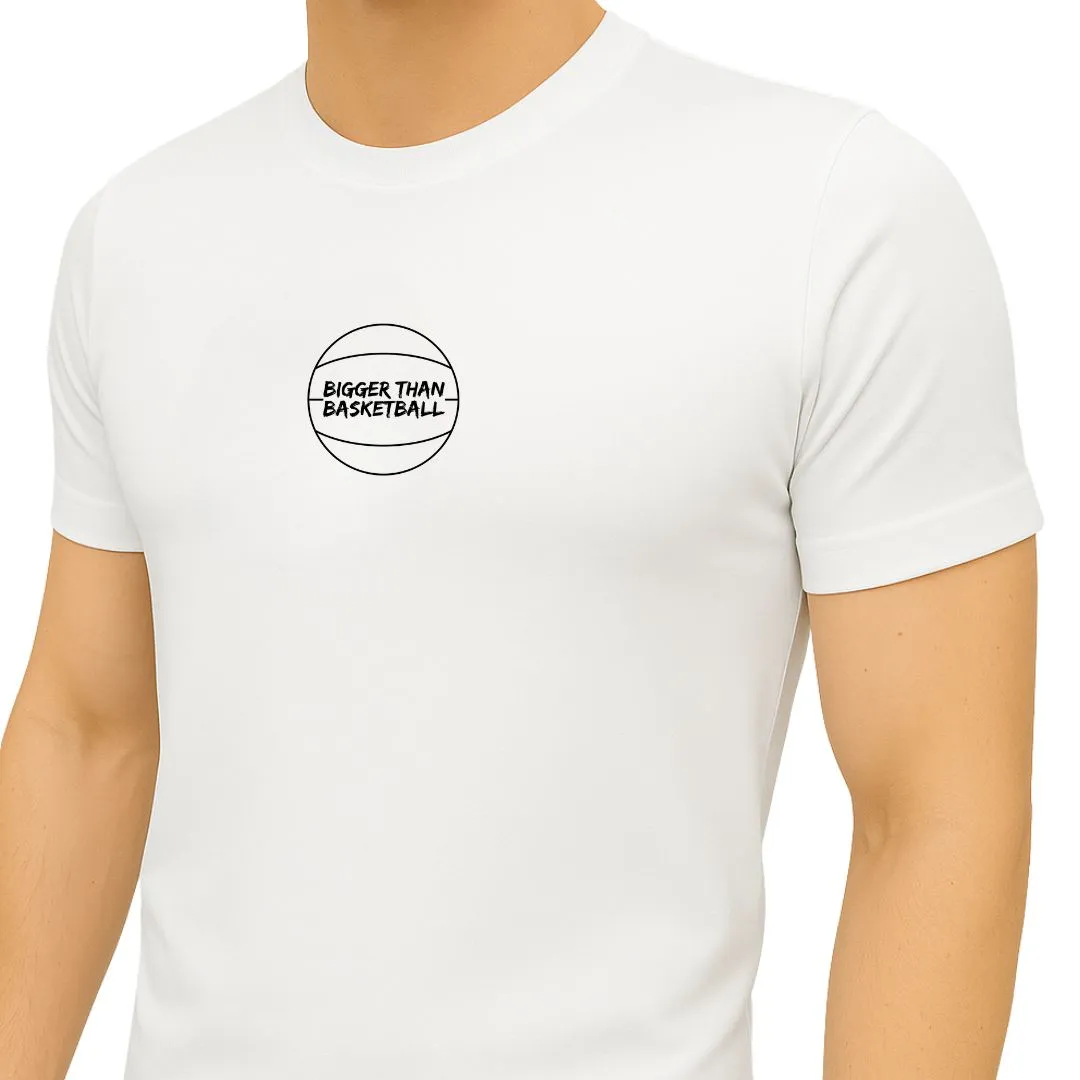 Performance Compression T-Shirt - White Bigger Than Basketball,