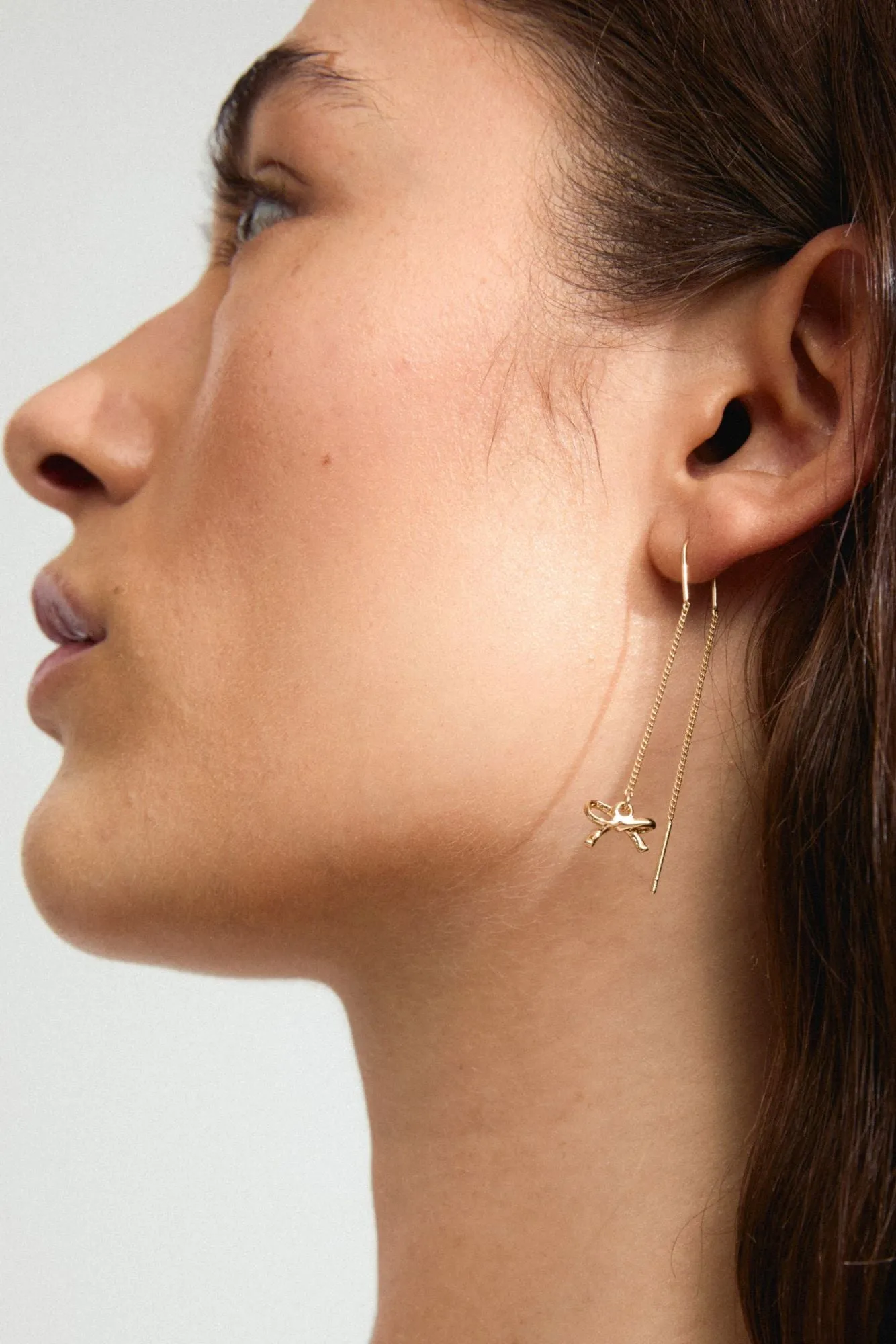 Pilgrim Lysandra Recycled Chain Earrings Gold