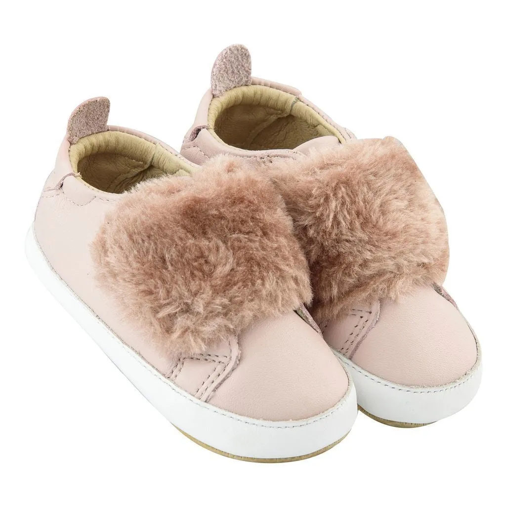 Pink Bambini Fur Sneakers