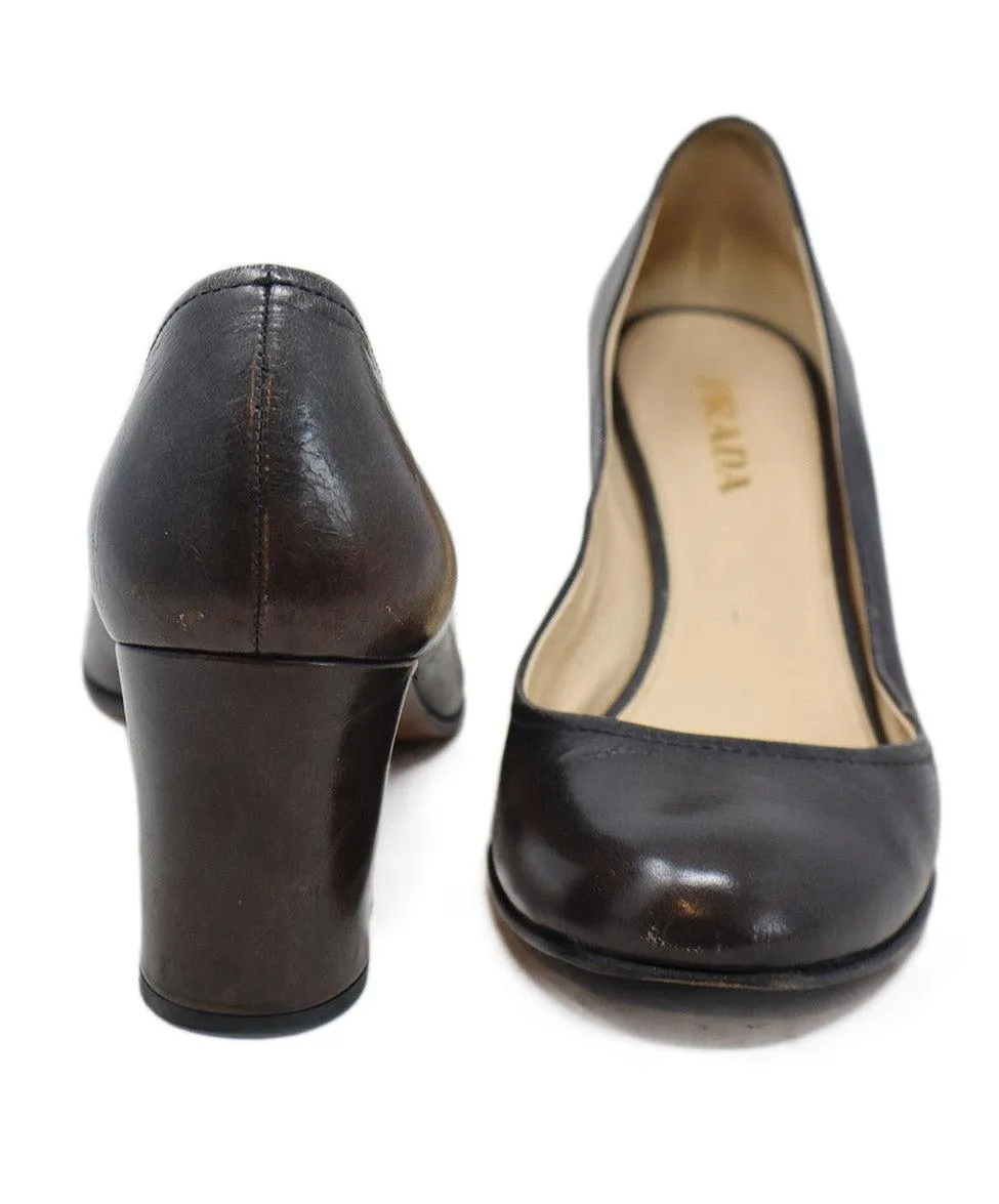 Prada Brown Leather Heels sz 7