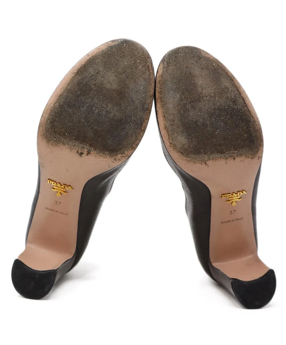 Prada Brown Leather Heels sz 7