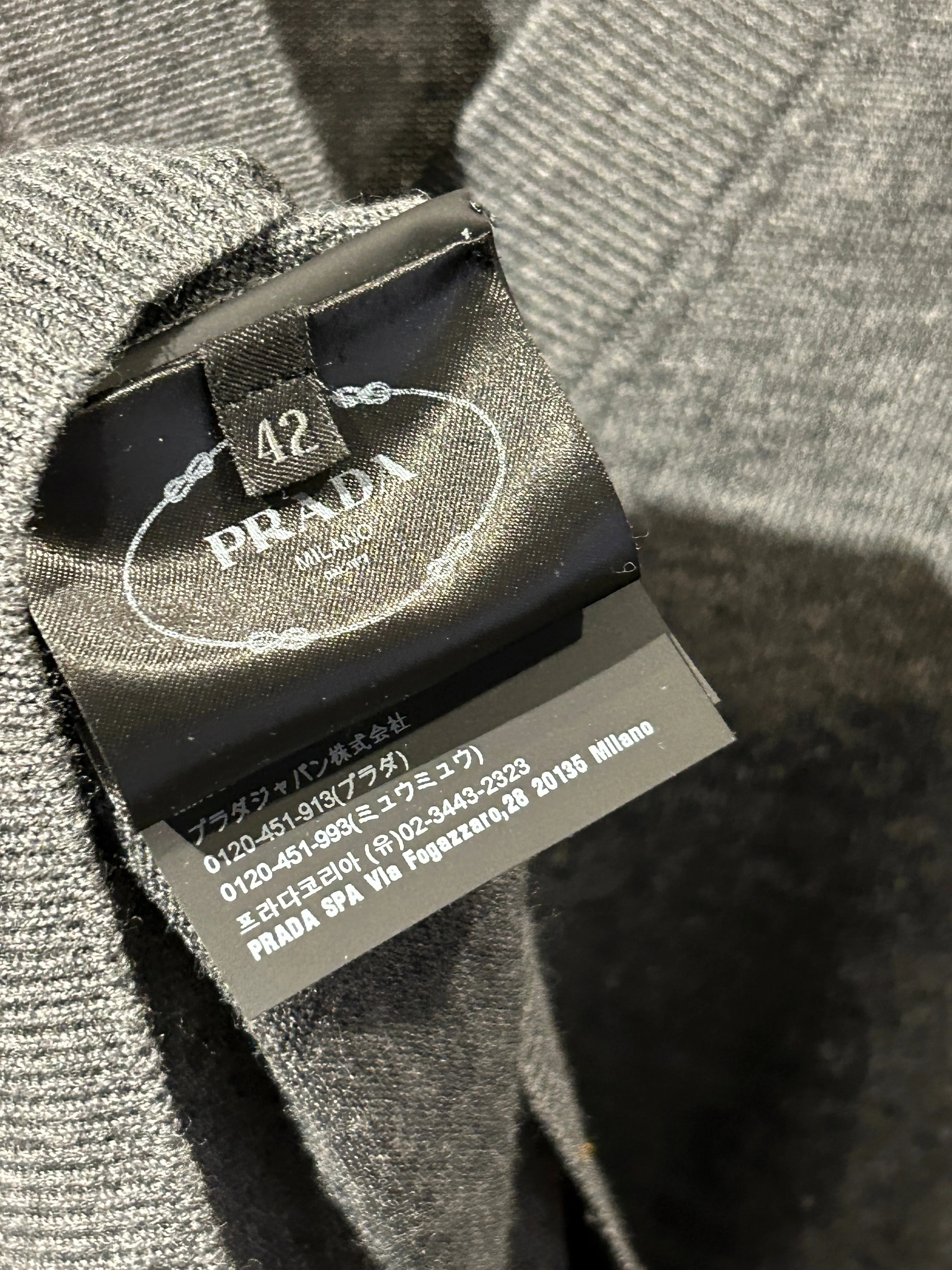 Prada Grey Cardigan Size 42/10