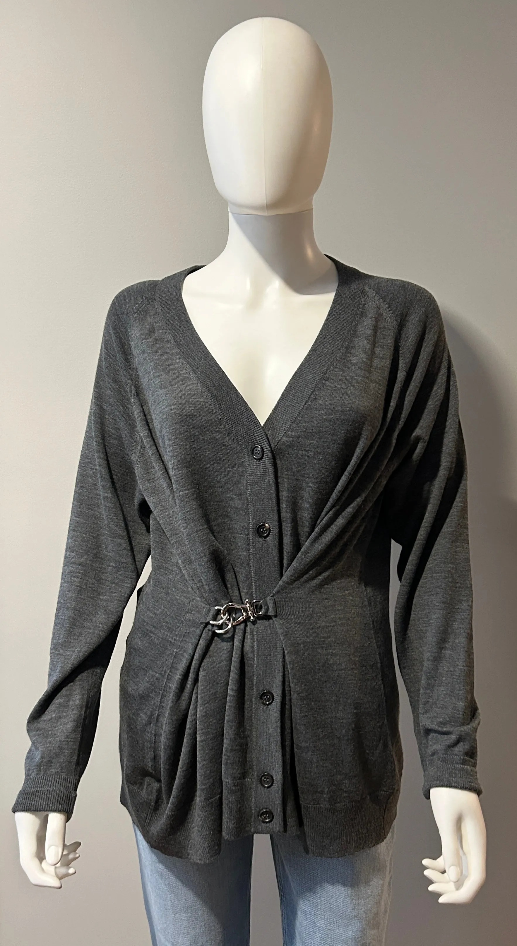 Prada Grey Cardigan Size 42/10