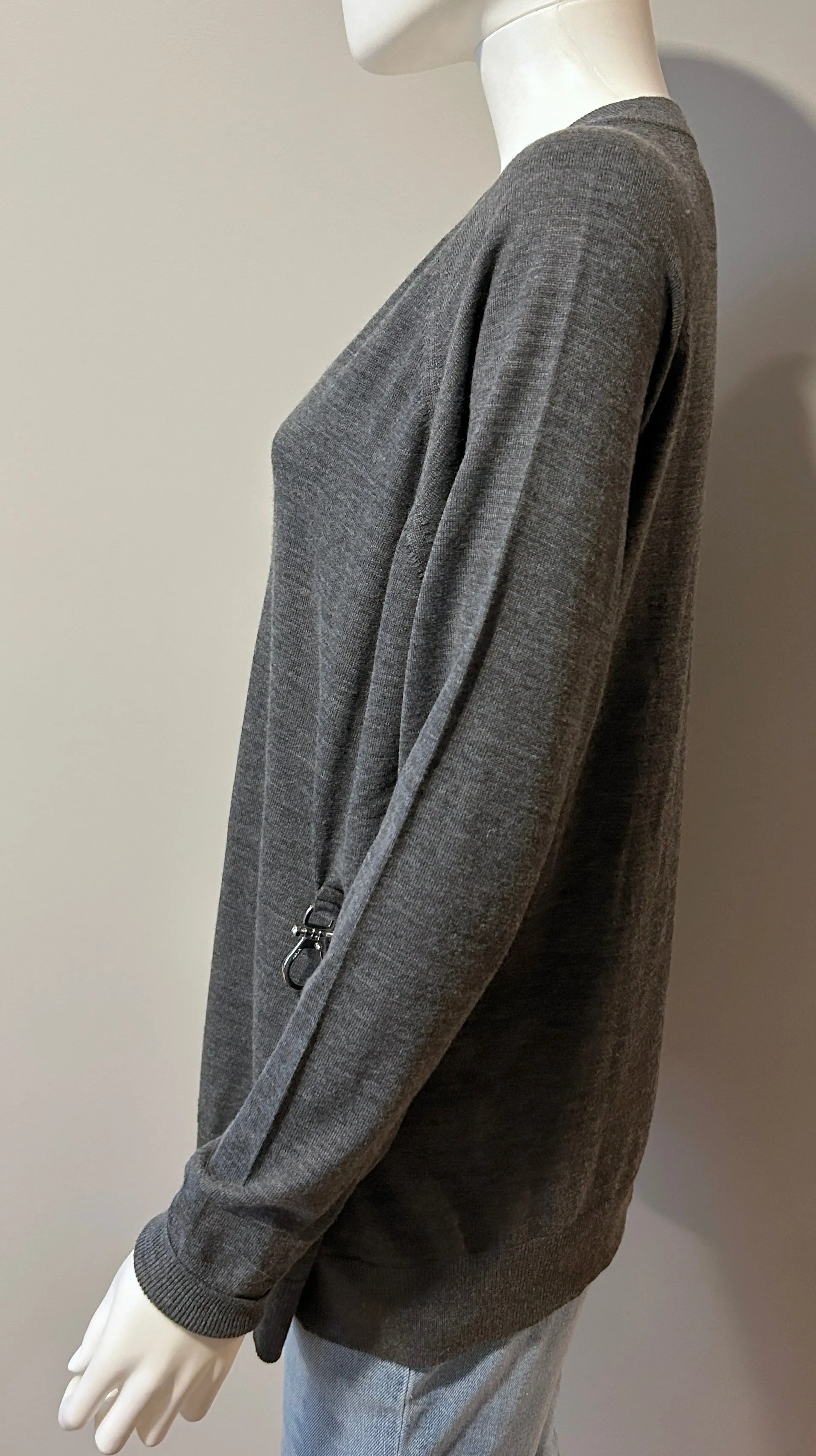 Prada Grey Cardigan Size 42/10