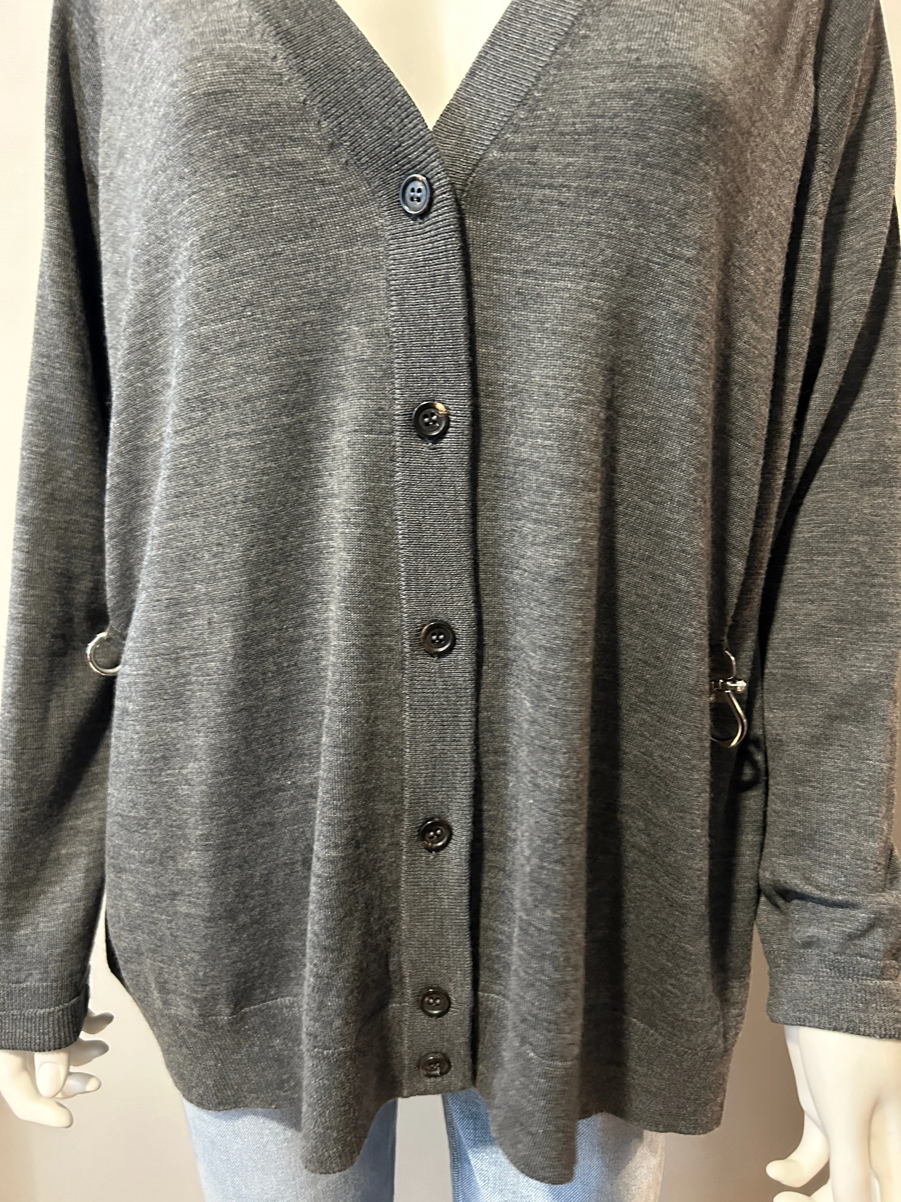 Prada Grey Cardigan Size 42/10