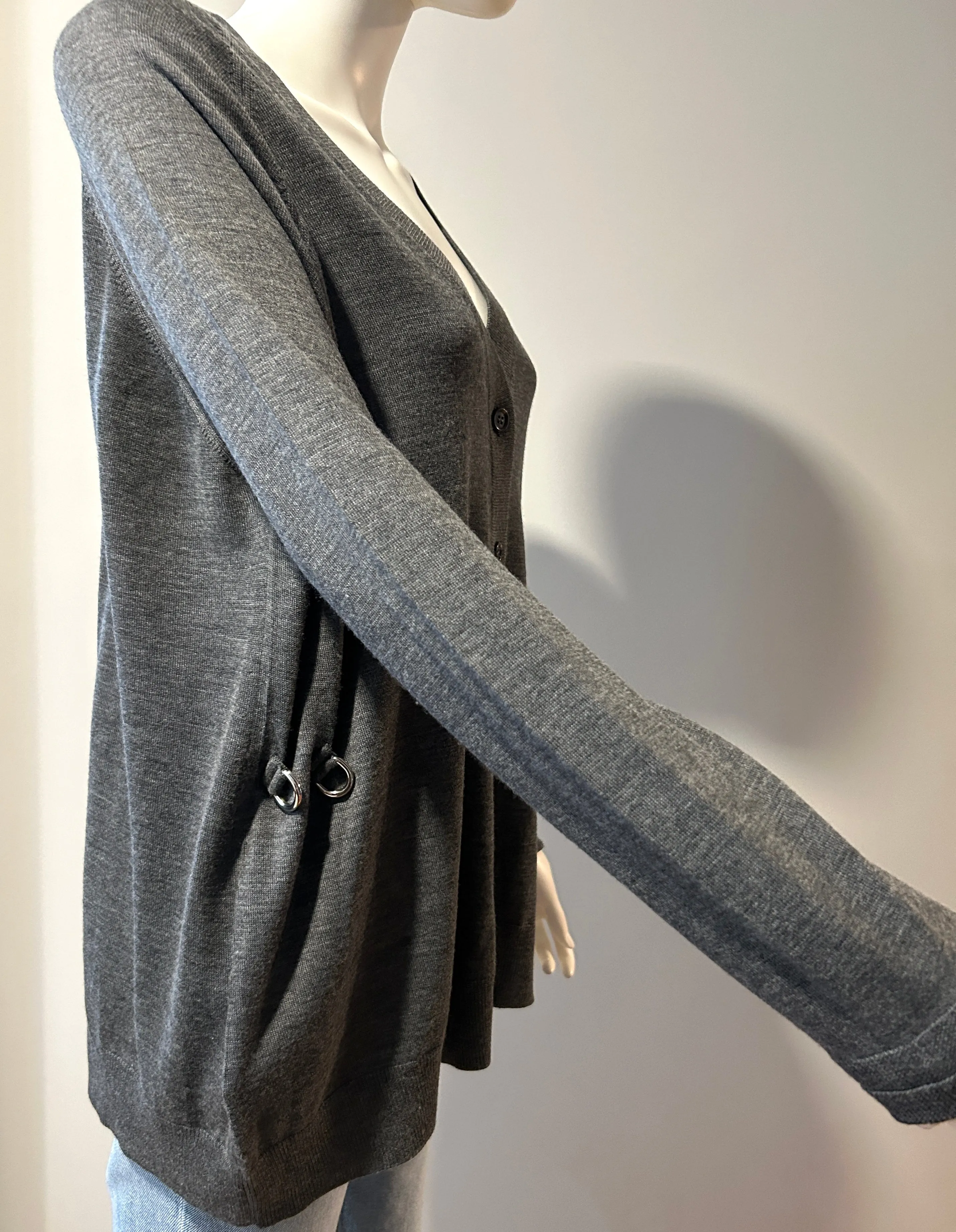 Prada Grey Cardigan Size 42/10