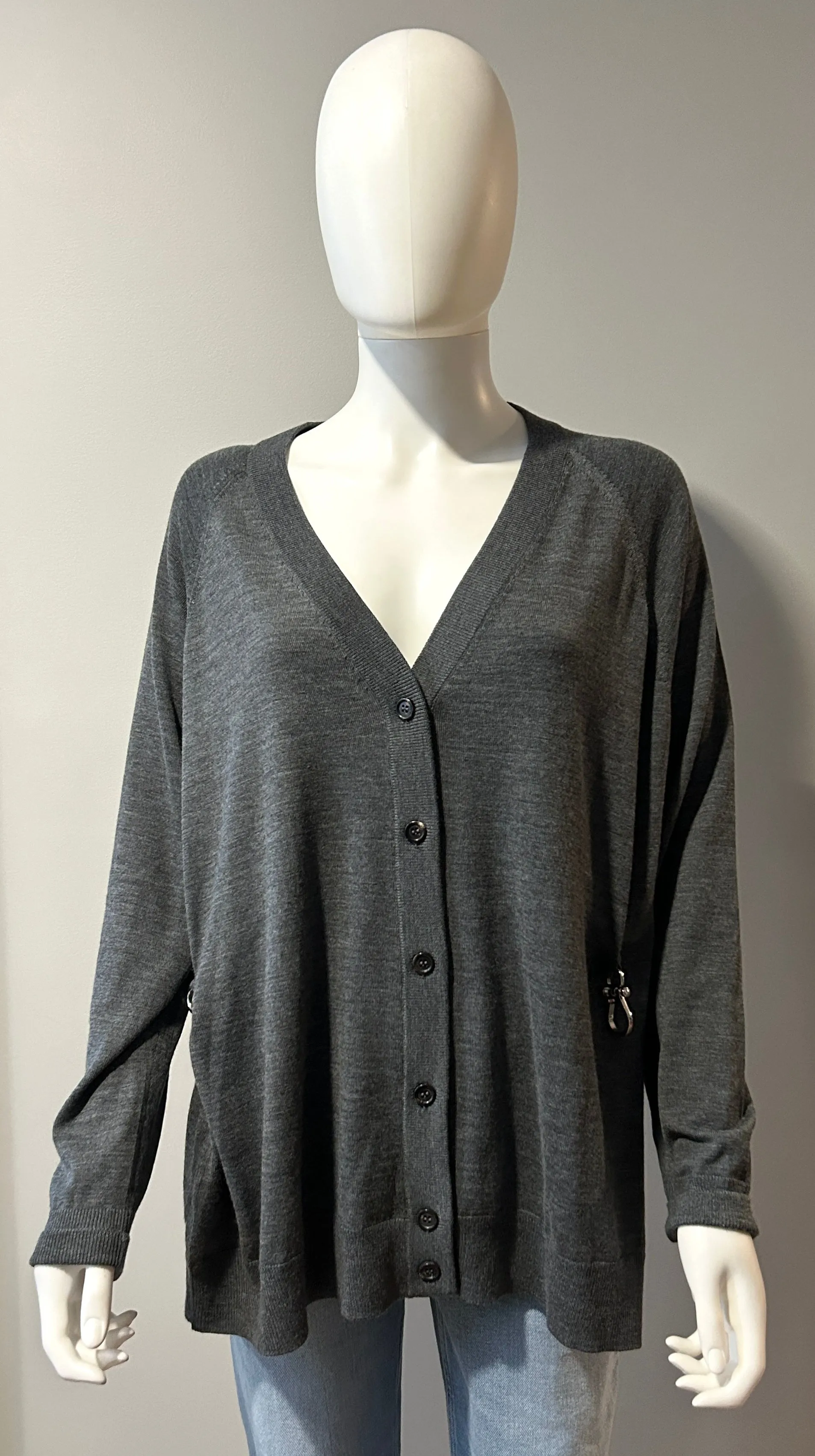 Prada Grey Cardigan Size 42/10