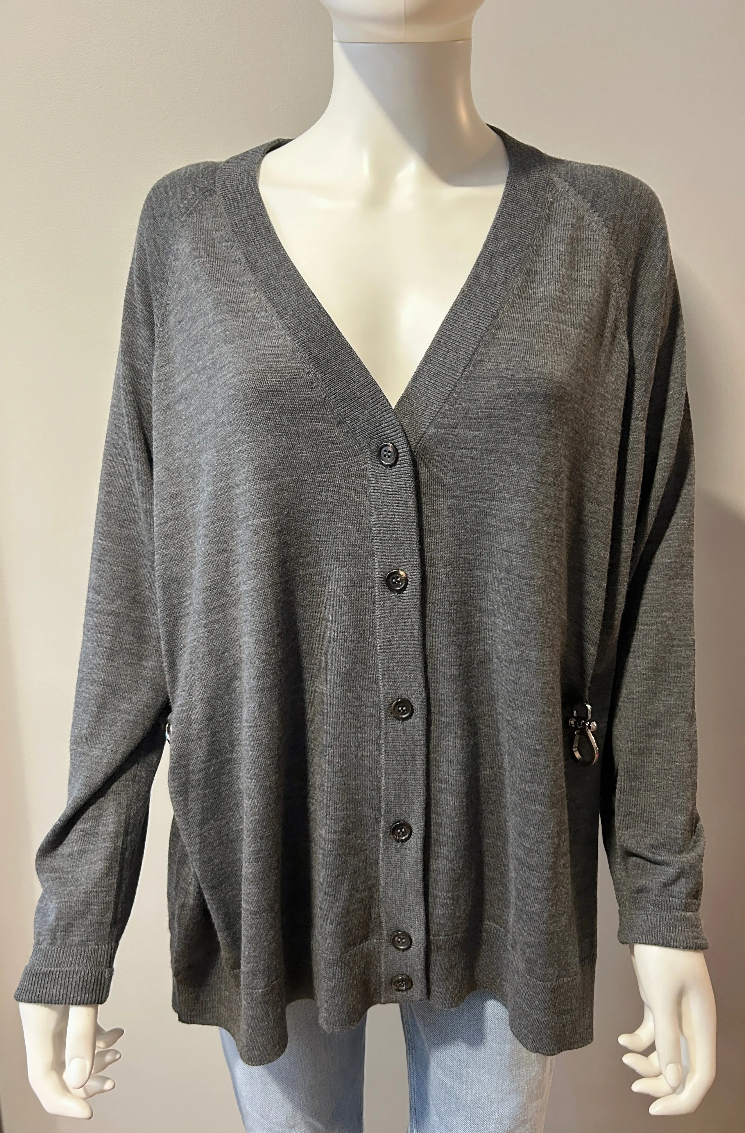 Prada Grey Cardigan Size 42/10
