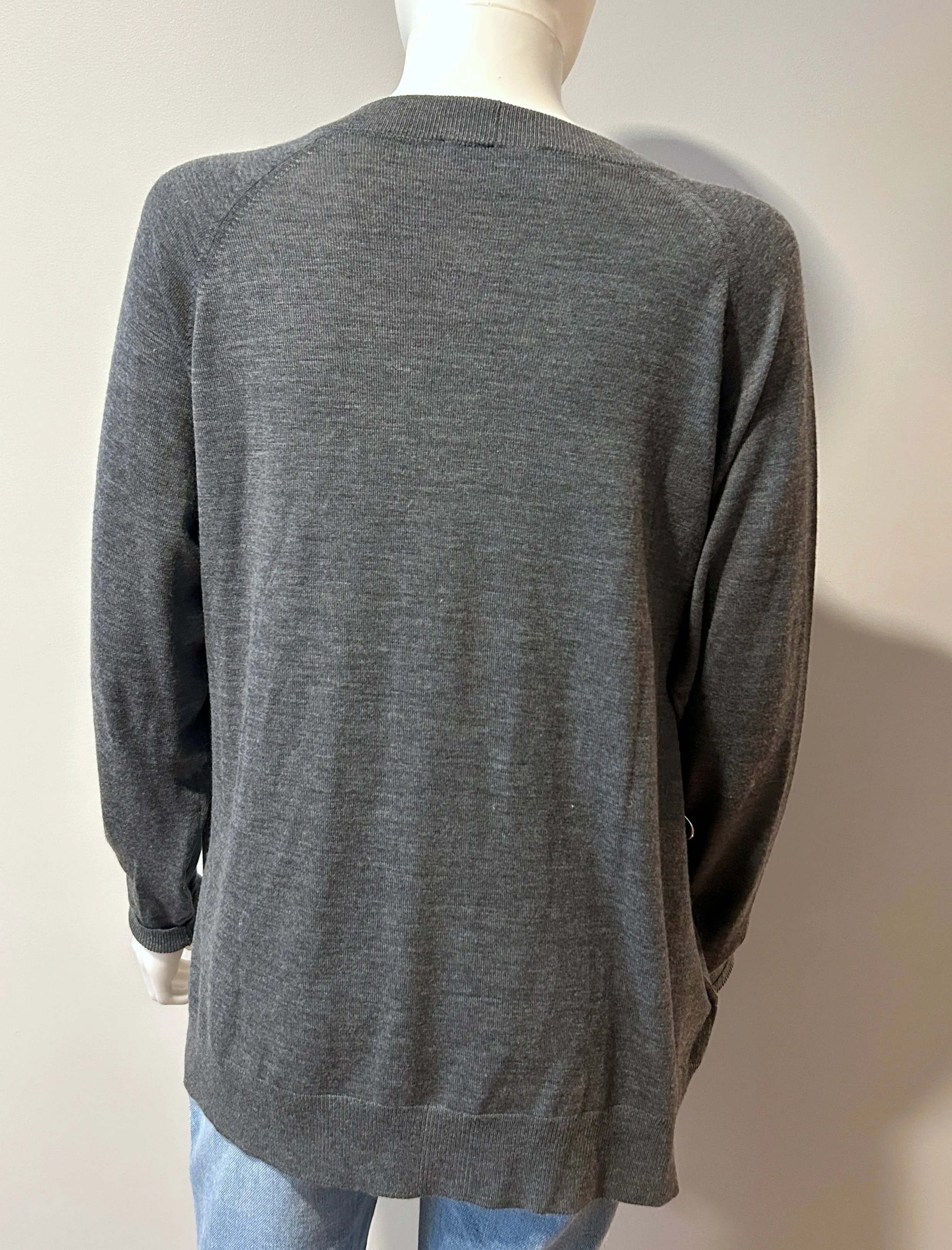 Prada Grey Cardigan Size 42/10
