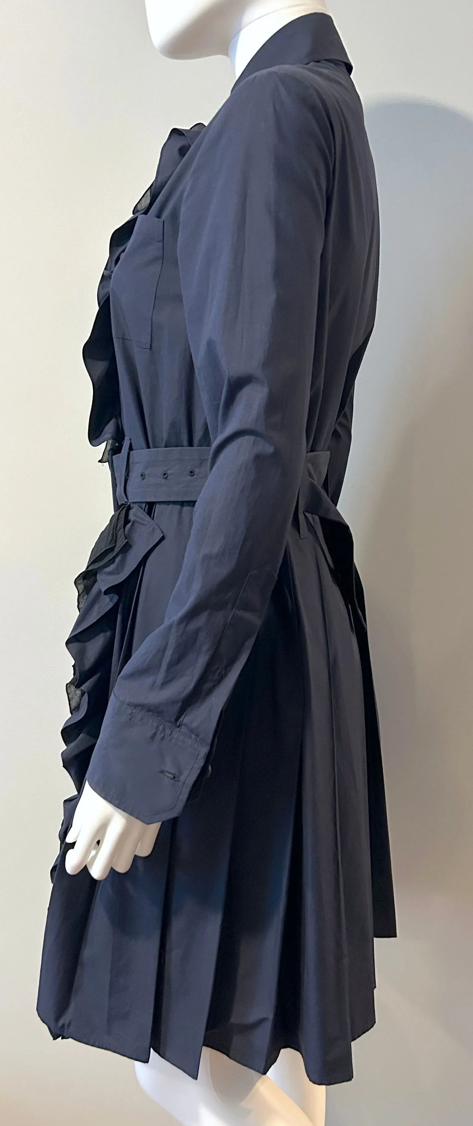Prada Navy Ruffle Dress Size 38