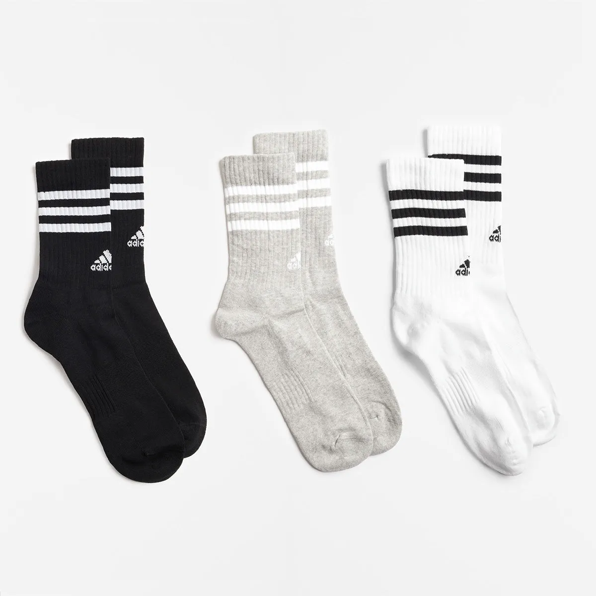 Premium Quality Adidas Originals 3-Stripes Cushioned Crew Socks 3 Pairs  Almost Sold Out!