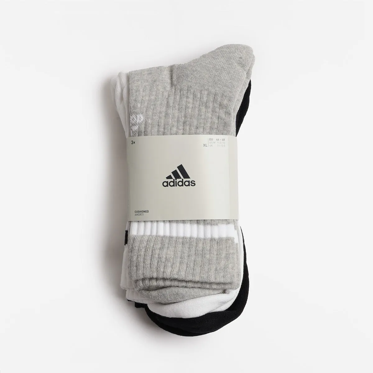 Premium Quality Adidas Originals 3-Stripes Cushioned Crew Socks 3 Pairs  Almost Sold Out!