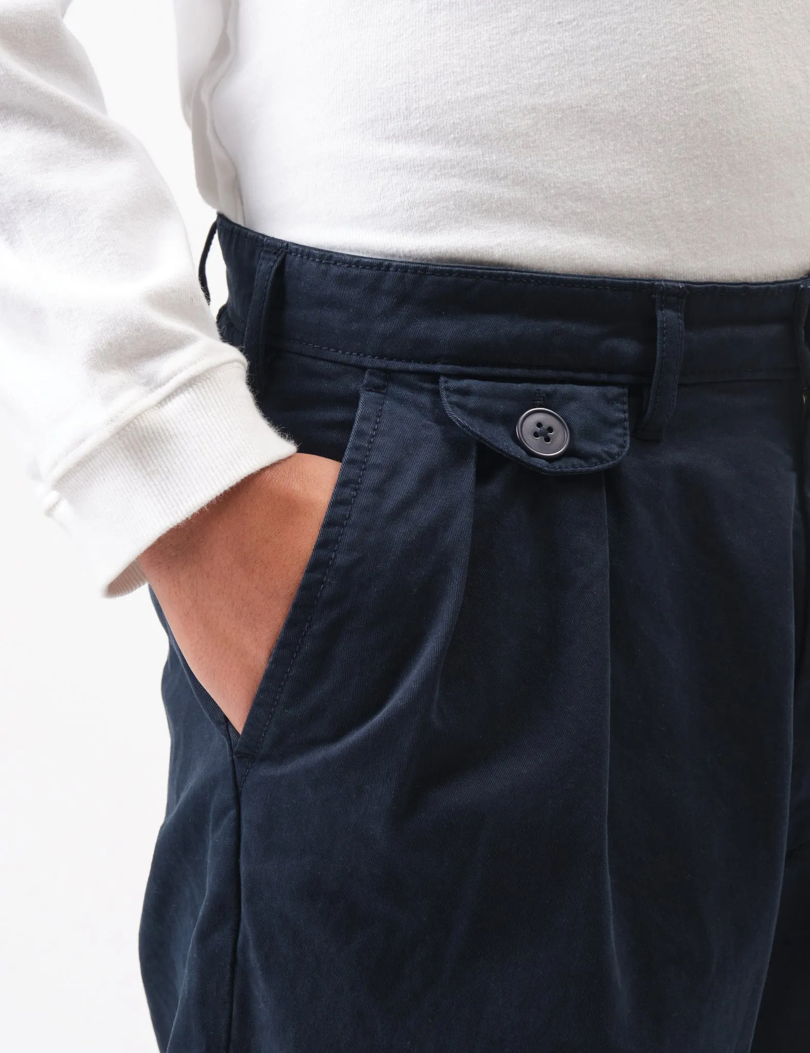 Premium Quality Bhode Two Pleat Pant - Midnight Navy Blue  Today Only!