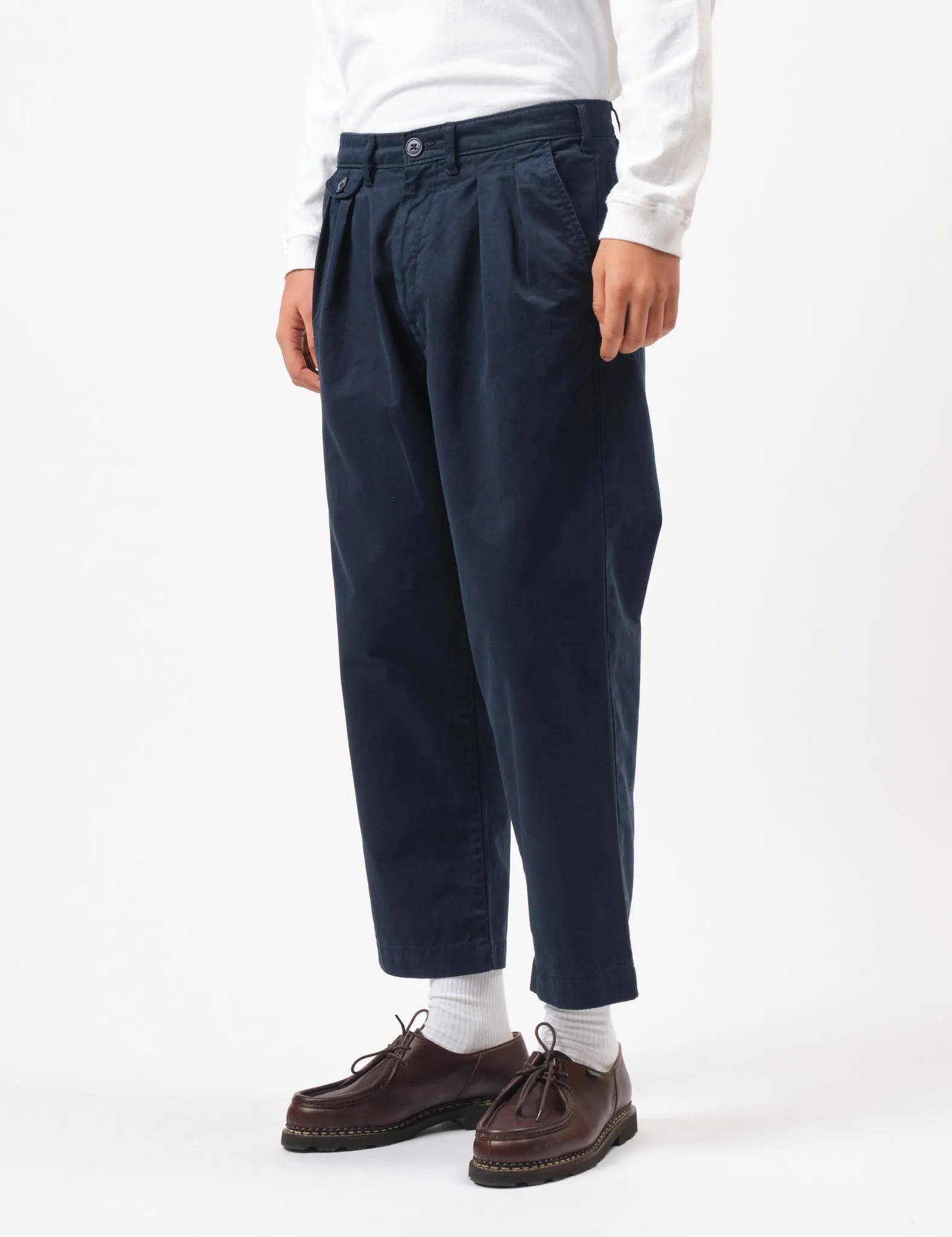 Premium Quality Bhode Two Pleat Pant - Midnight Navy Blue  Today Only!
