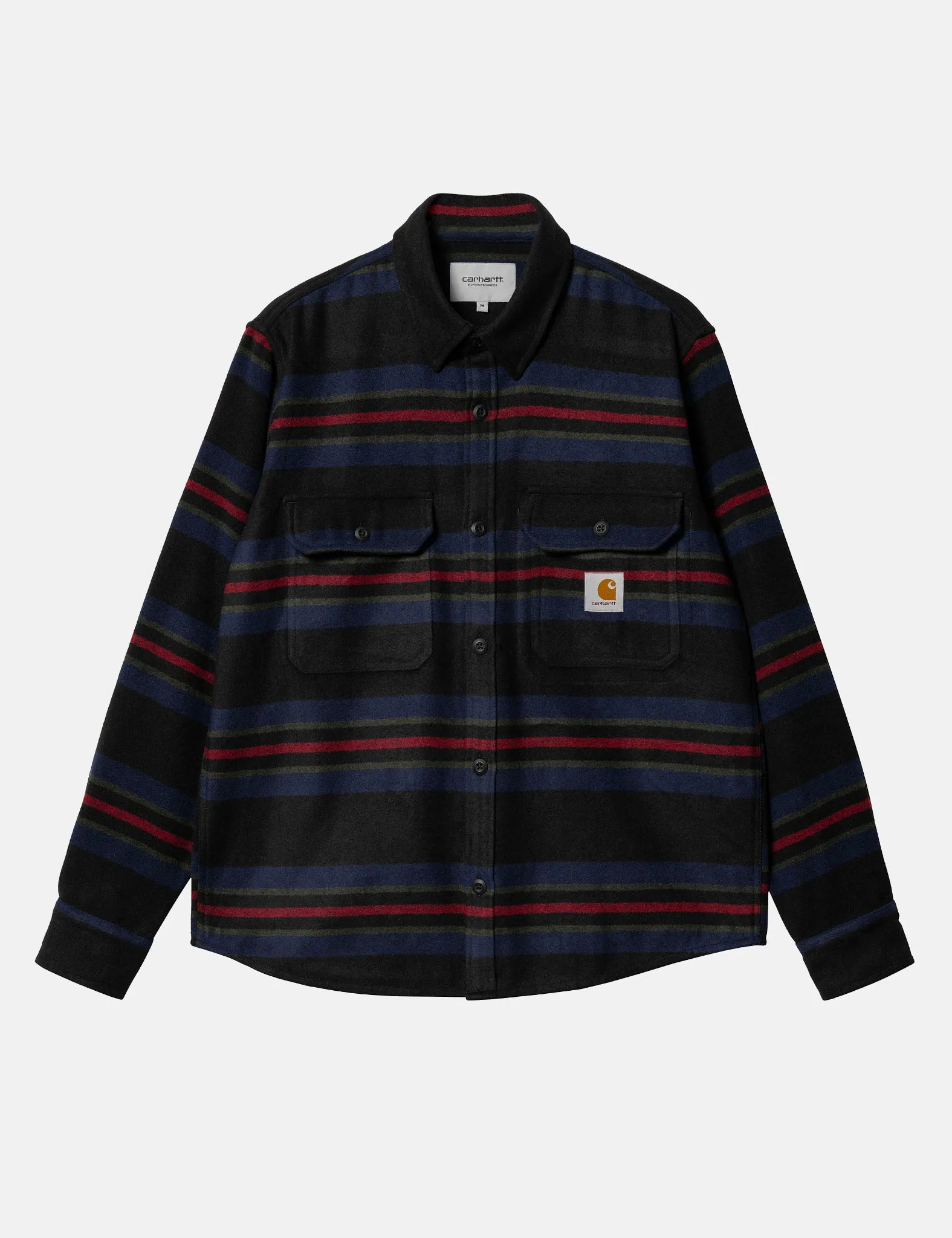 Premium Quality Carhartt-WIP Oregon Over Shirt (Starco Stripe) - Black  Ends Soon!