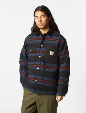 Premium Quality Carhartt-WIP Oregon Over Shirt (Starco Stripe) - Black  Ends Soon!