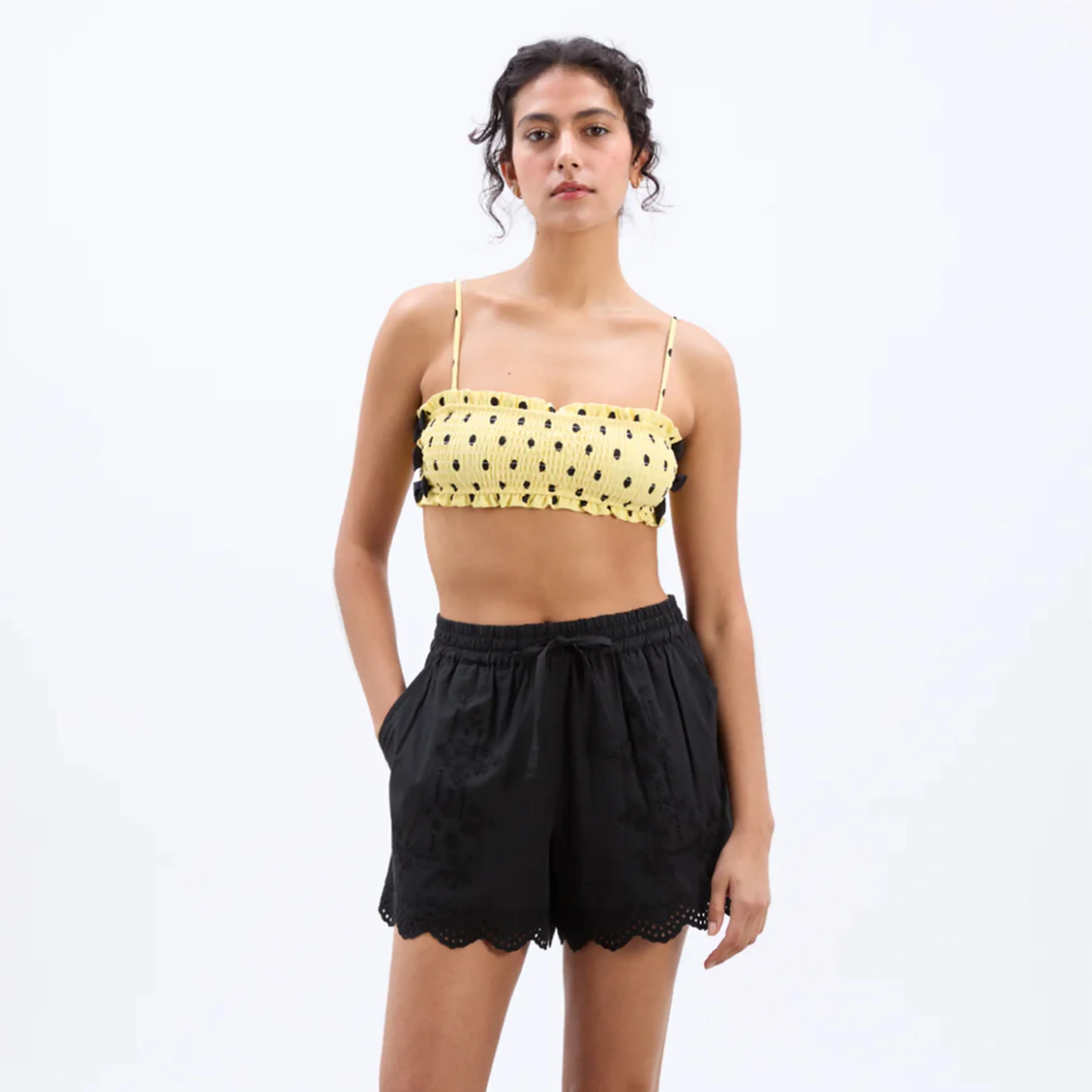 Premium Quality Damson Madder Blondey Shorts Black Embroidery  Last Few Pieces!